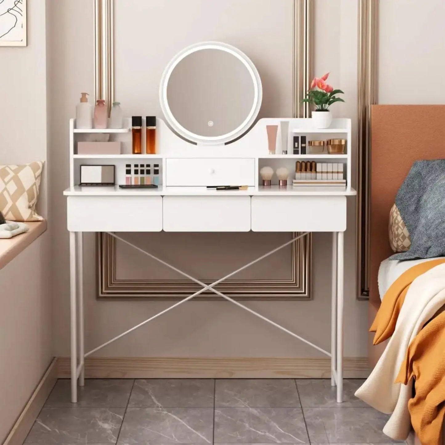 Coiffeuse LED | Minimaliste - Miroir émoi - Coiffeuse Miroir