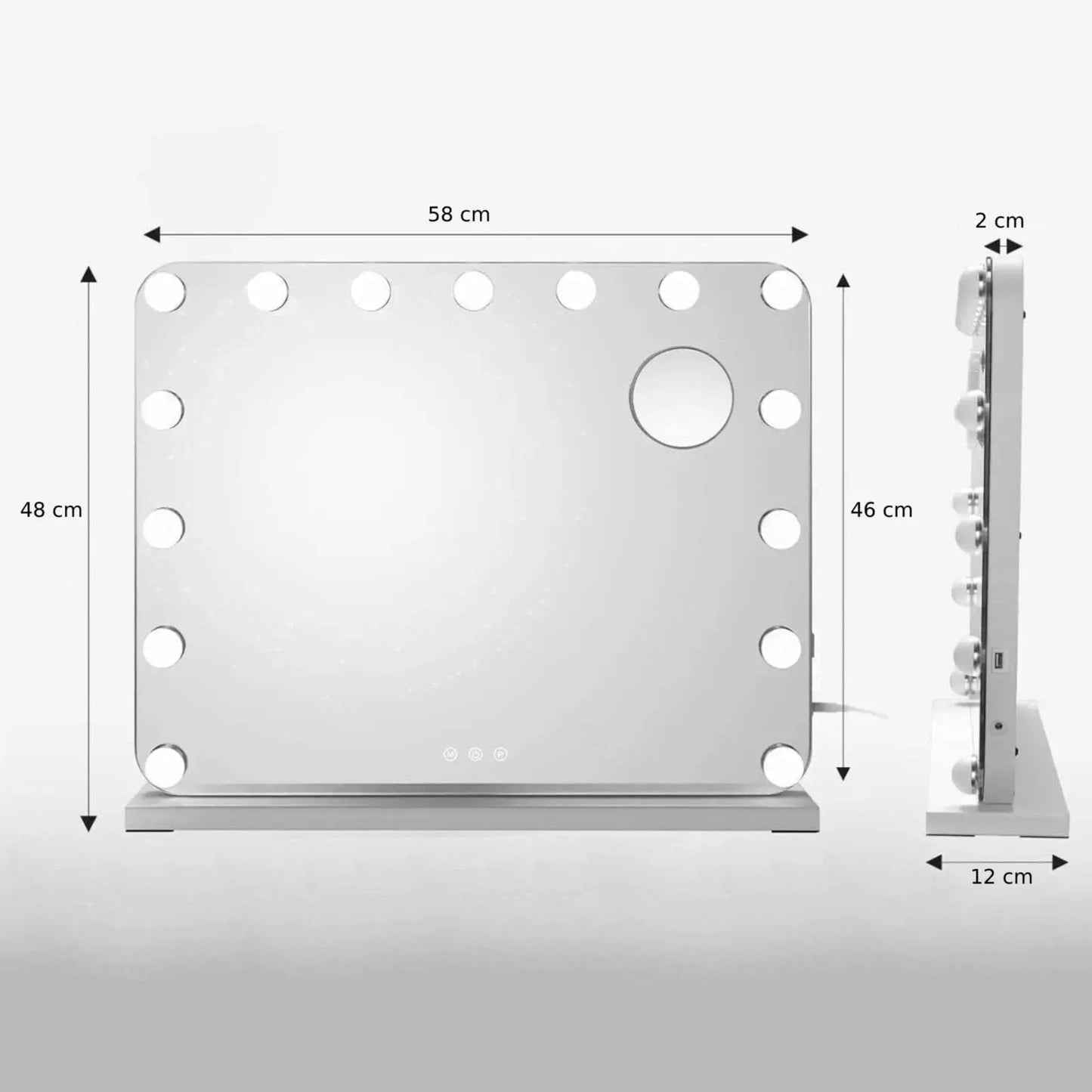 Miroir Coiffeuse | Hollywood LED - Miroir émoi - Miroir Coiffeuse LED