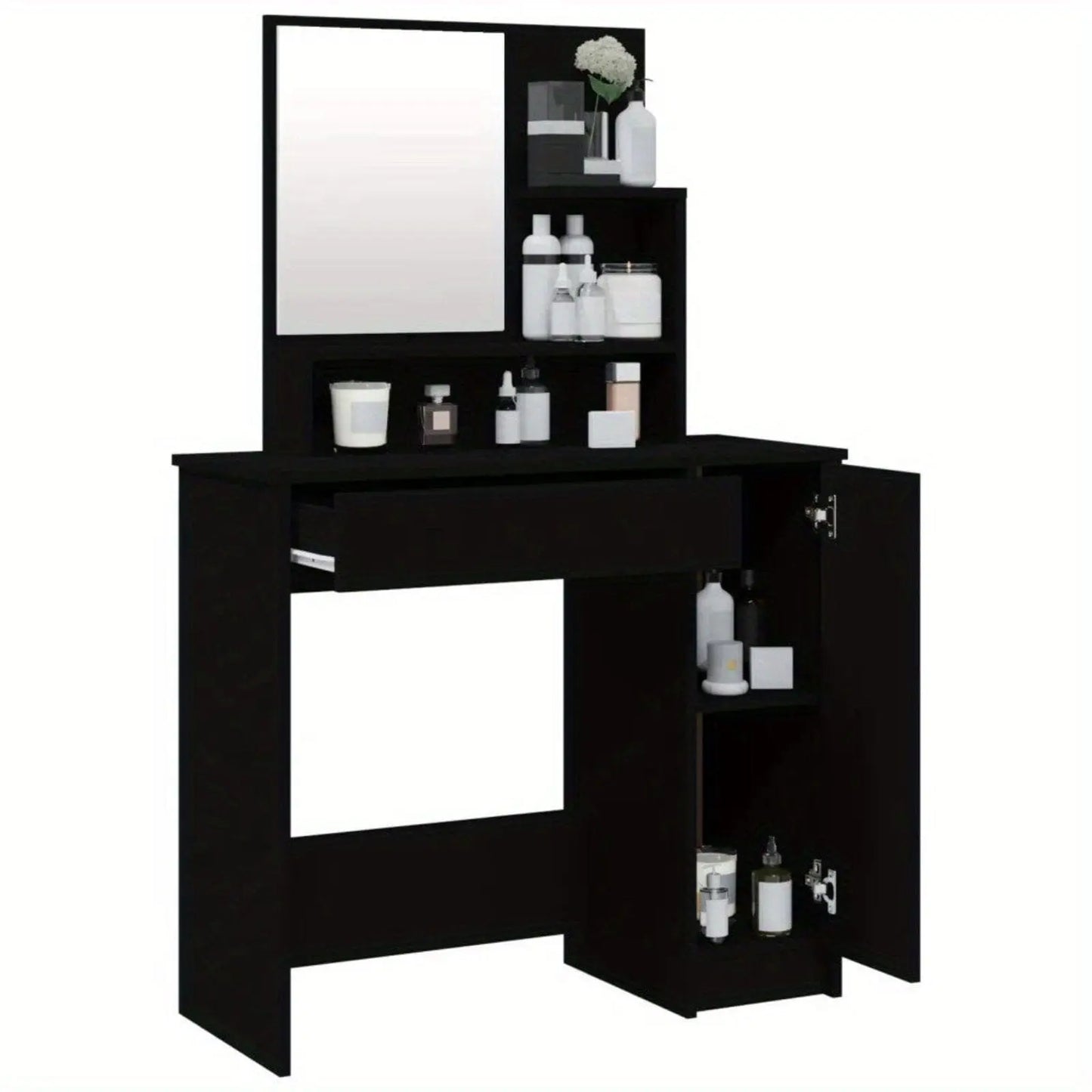 Coiffeuse | Noir Simple - Miroir émoi - Coiffeuse Noir