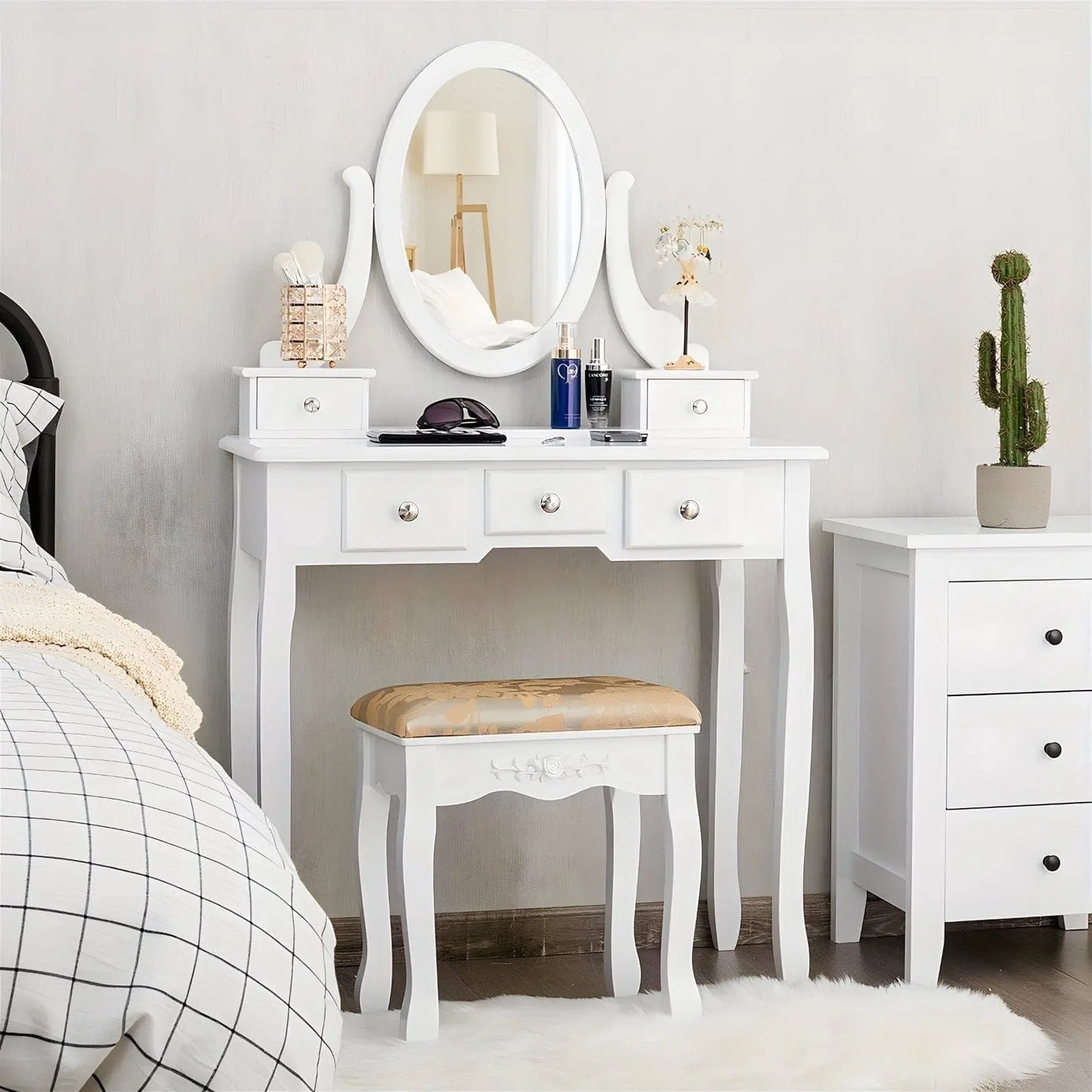 Coiffeuse | Ovale - Miroir émoi - Coiffeuse Ovale