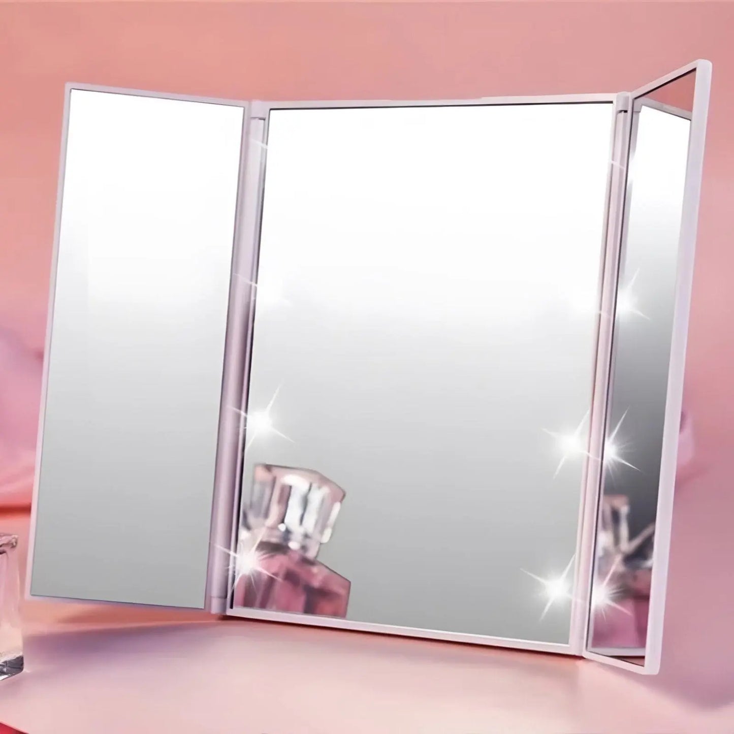 Coiffeuse | Portable Noir LED - Miroir émoi - Coiffeuse Portable LED