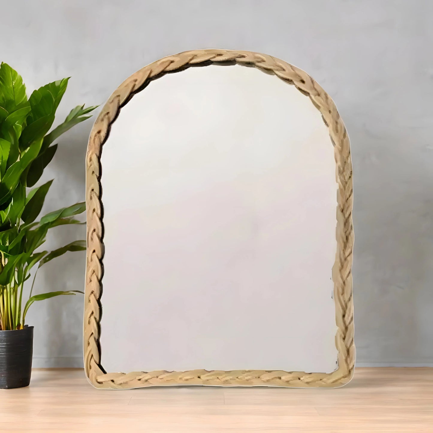 Miroir Arche | Cadre Tressé Rotin Miroir émoi