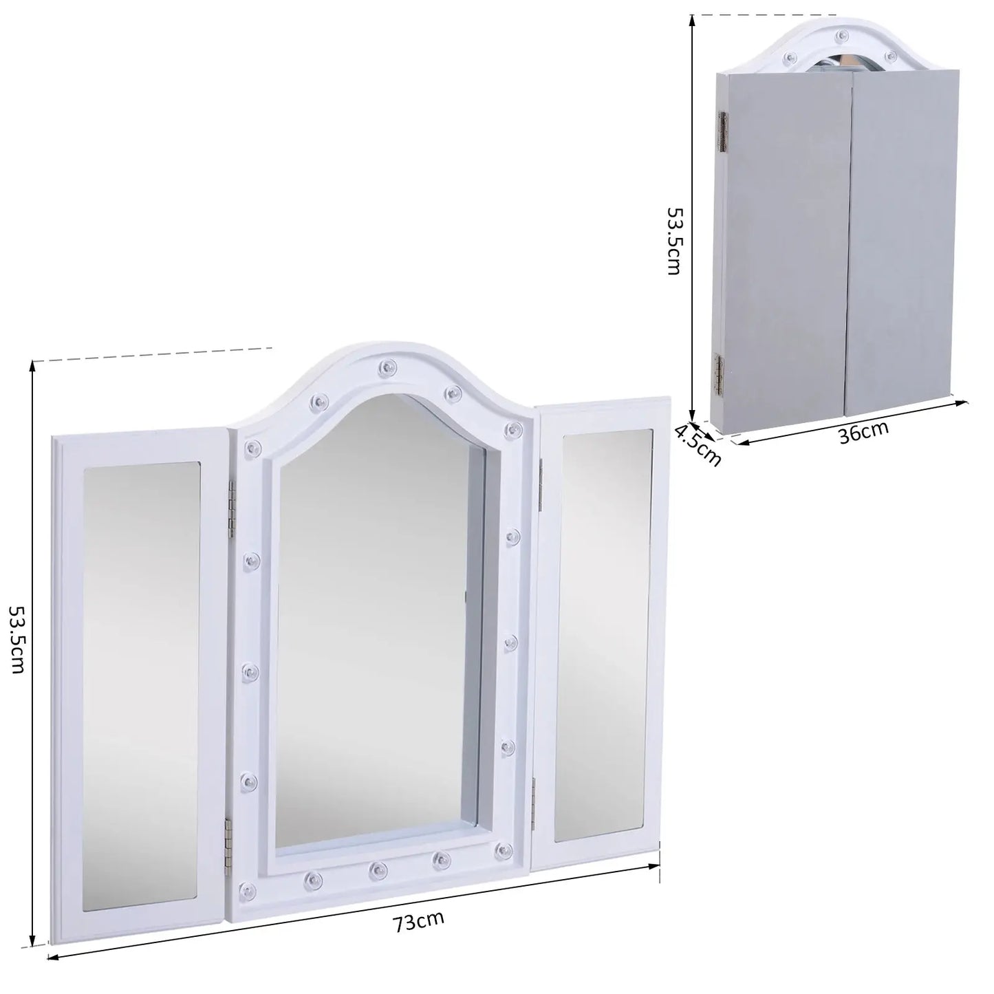 Miroir Coiffeuse LED | Baroque Miroir émoi