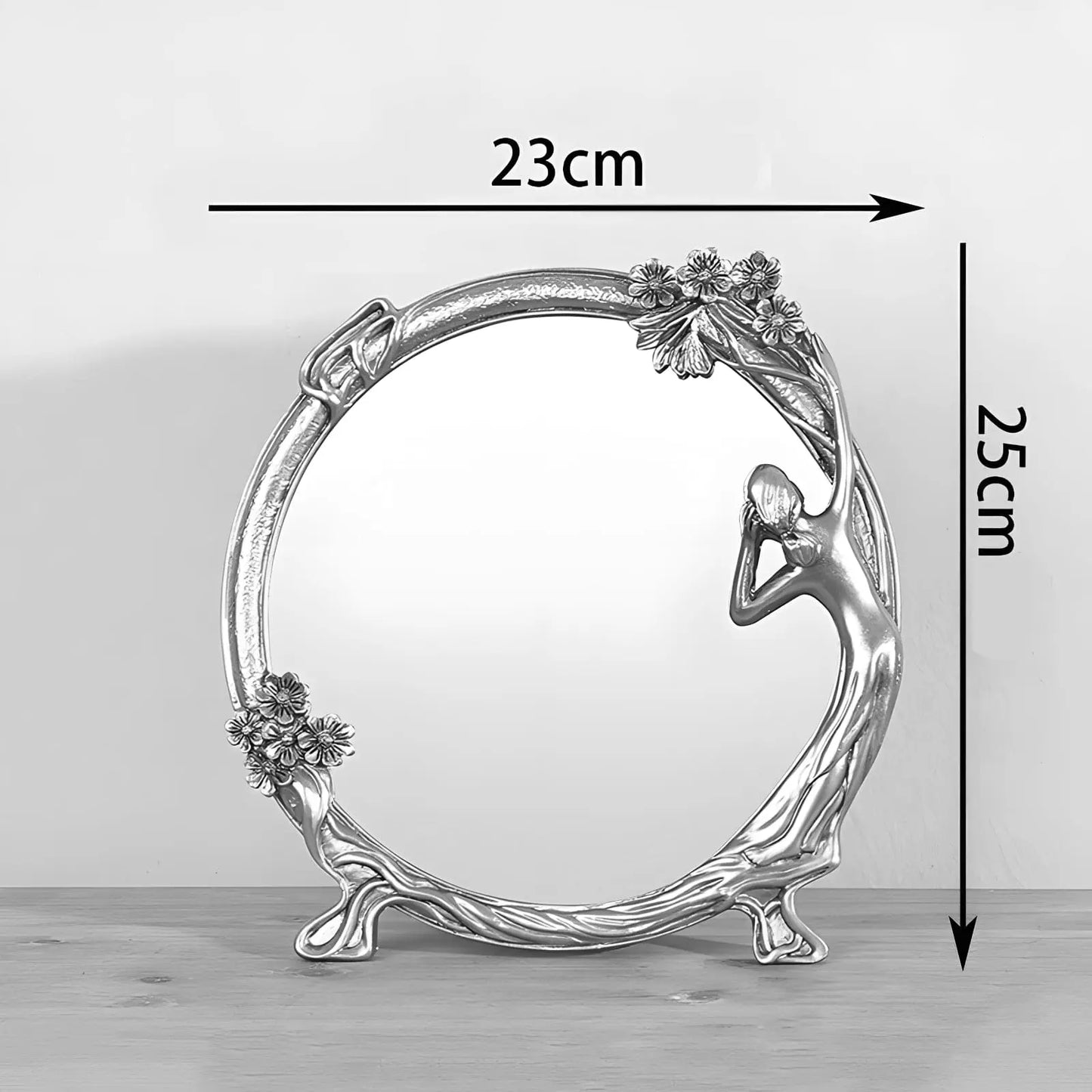 Miroir Doré Rond | Nymphe - Miroir émoi - Miroir Doré Vintage