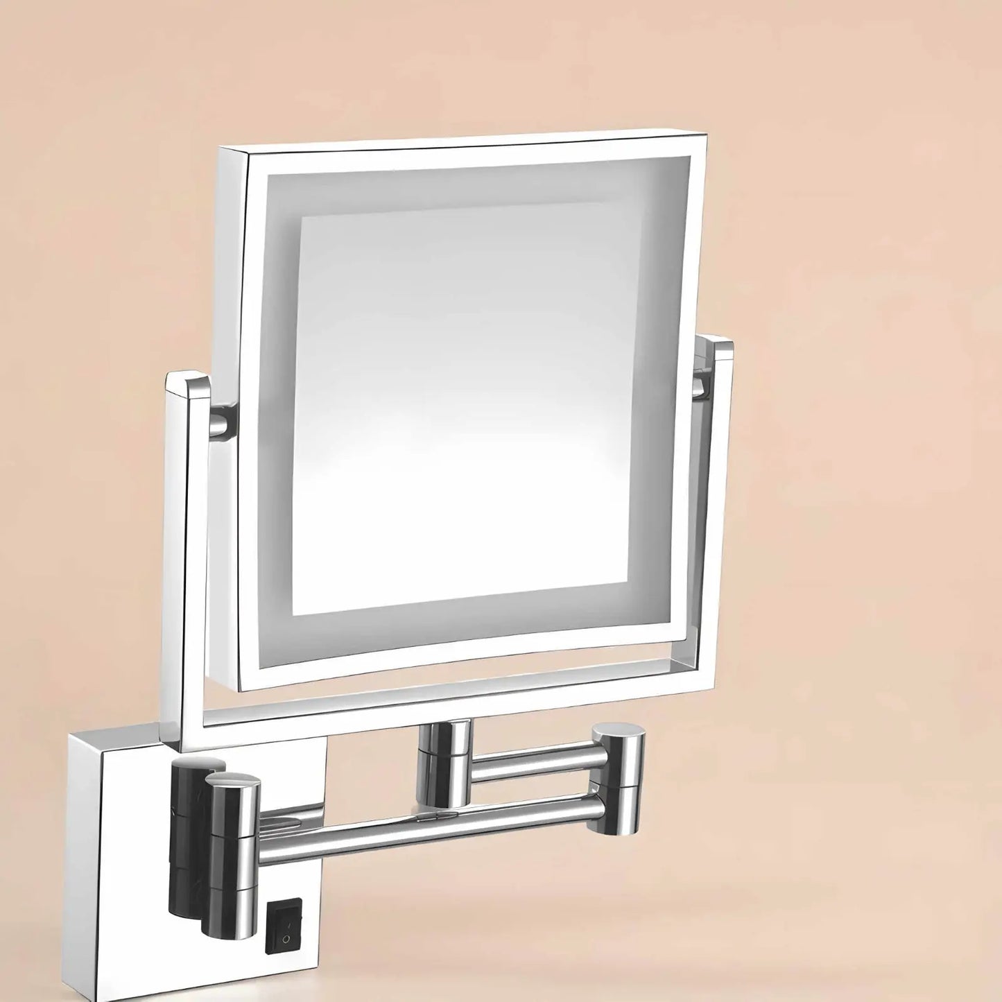 Miroir Grossissant LED | Mural Design Argent - Miroir émoi - Miroir Grossissant