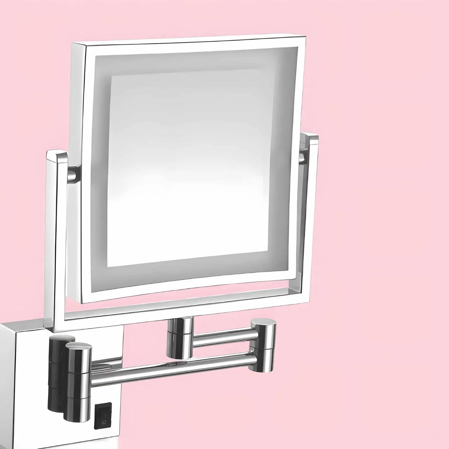 Miroir Grossissant LED | Mural Design Argent - Miroir émoi - Miroir