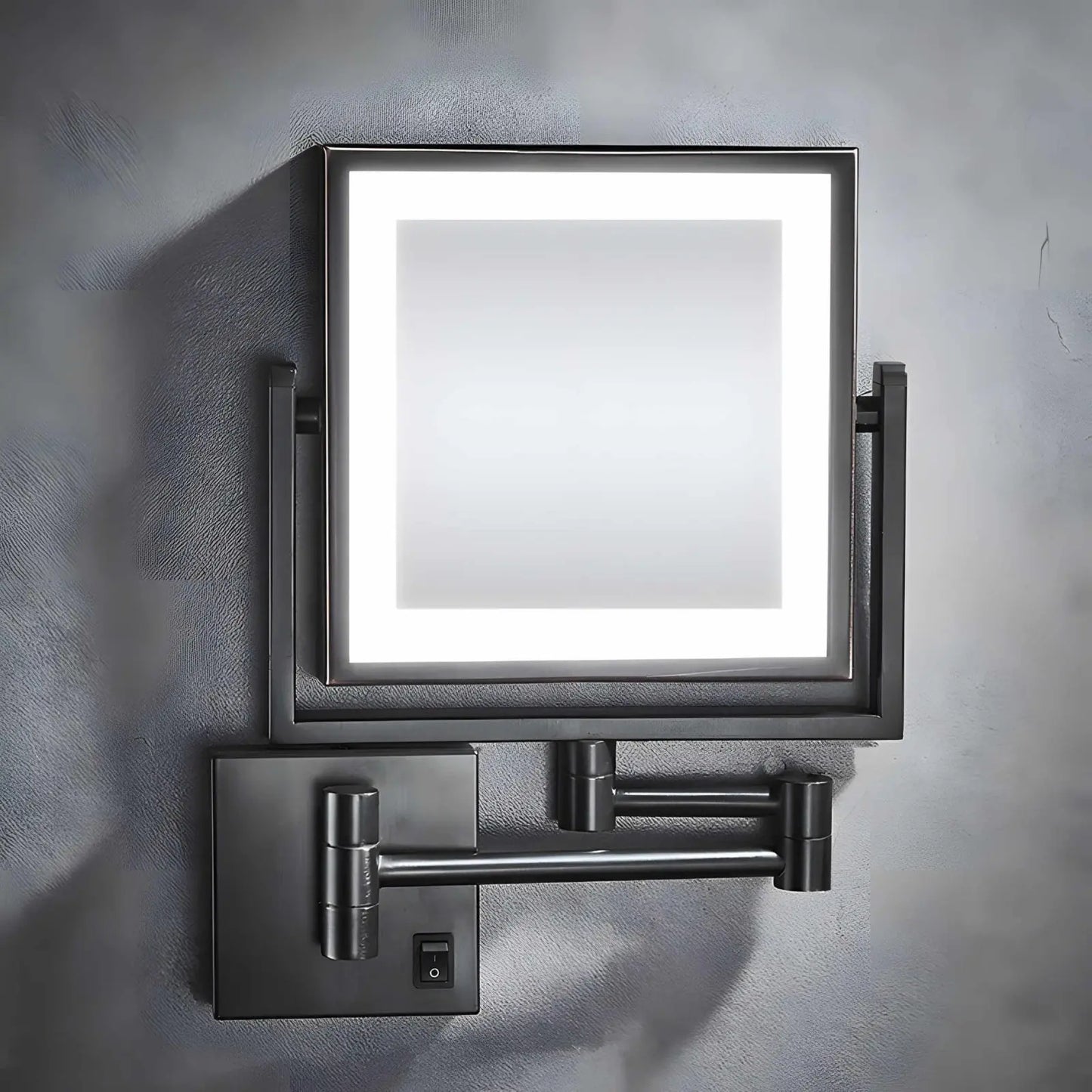 Miroir Grossissant LED | Mural Design Noir - Miroir émoi - Miroir Grossissant