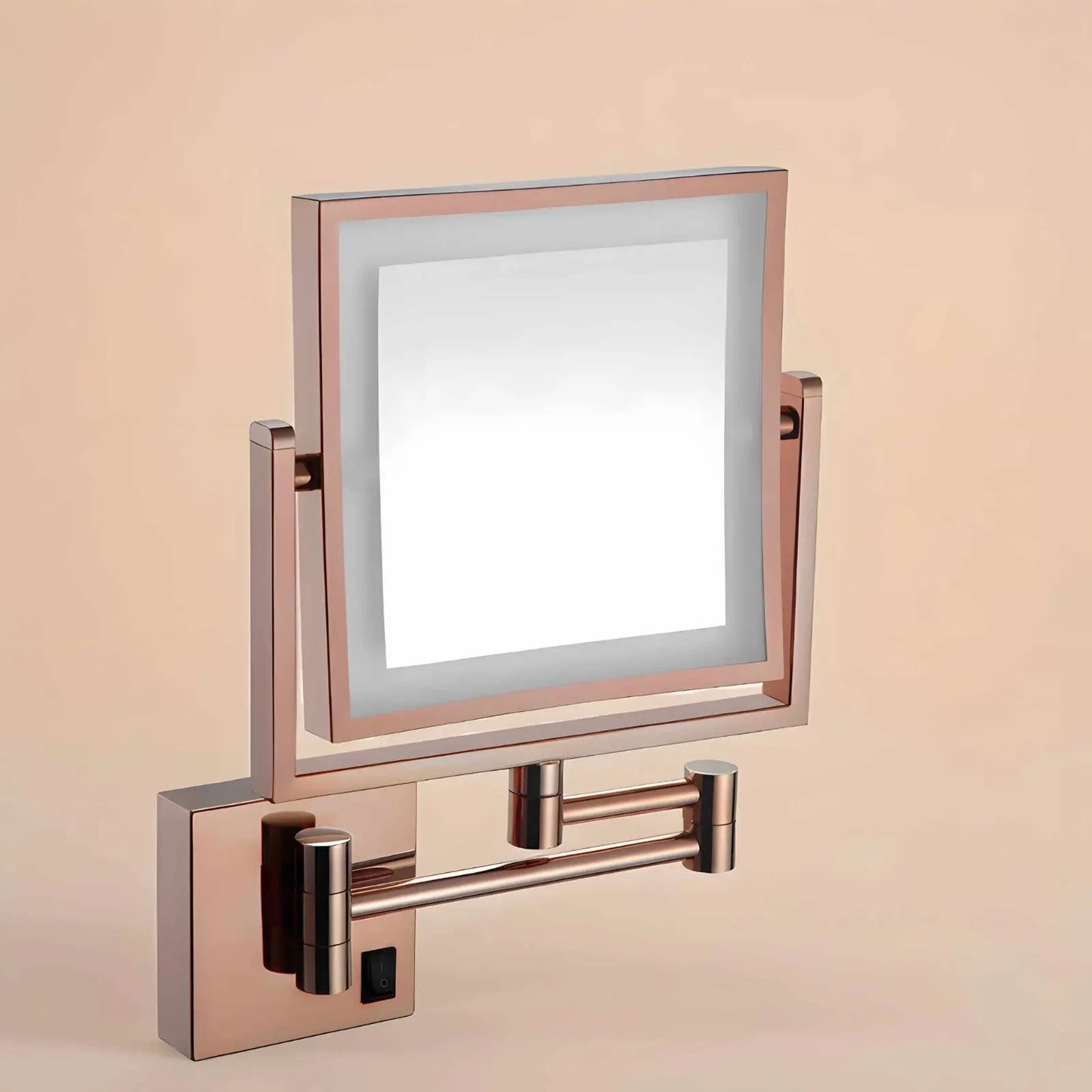 Miroir Grossissant LED | Mural Design Or Rose - Miroir émoi - Miroir