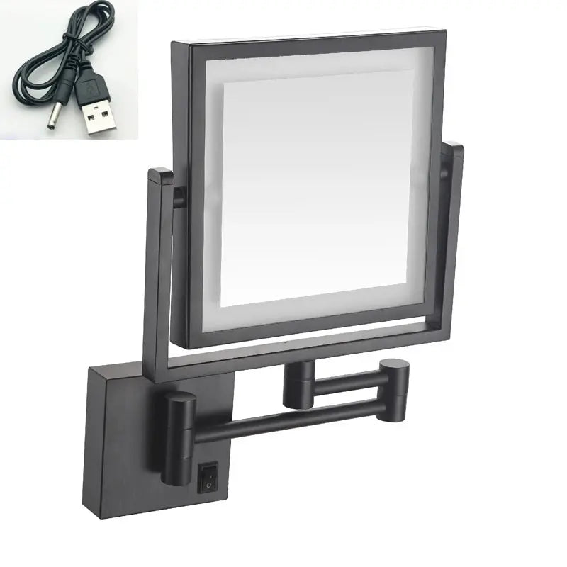 Miroir Grossissant LED | Mural Design Or Rose - Miroir émoi - Miroir
