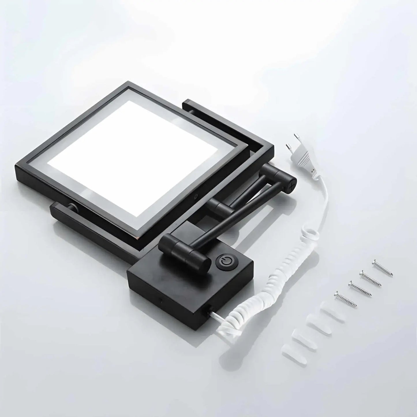 Miroir Grossissant LED | Mural Design Argent - Miroir émoi - Miroir Grossissant
