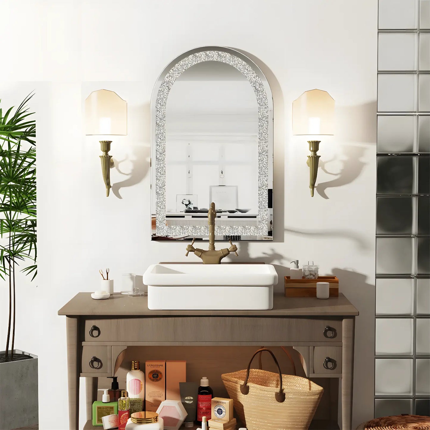 Miroir Mural Arche | Glamour - Miroir émoi - Miroir Mural Arche