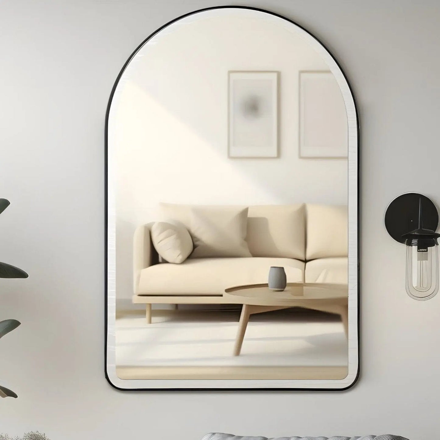 Miroir Mural Arche | Polyvalence - Miroir émoi - Miroir Mural Arche Noir