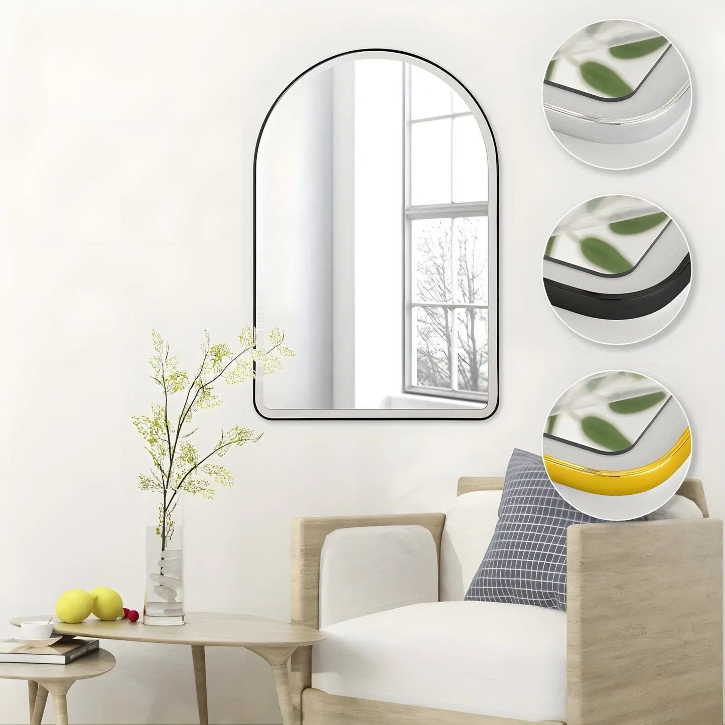 Miroir Mural Arche | Polyvalence - Miroir émoi - Miroir Mural Arche