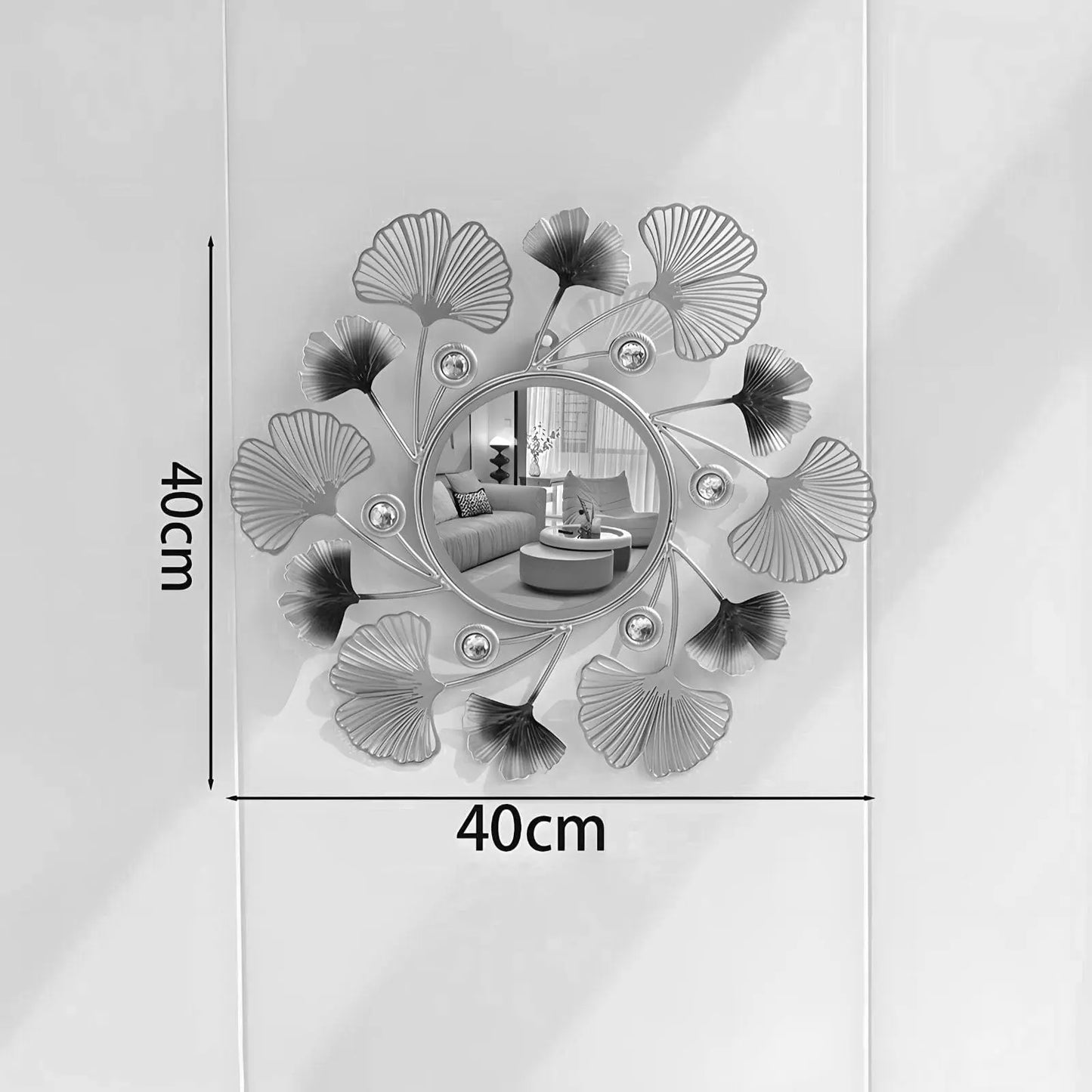 Miroir Mural Doré Rond | Le Feuillu - Miroir émoi - Miroir Mural Vintage