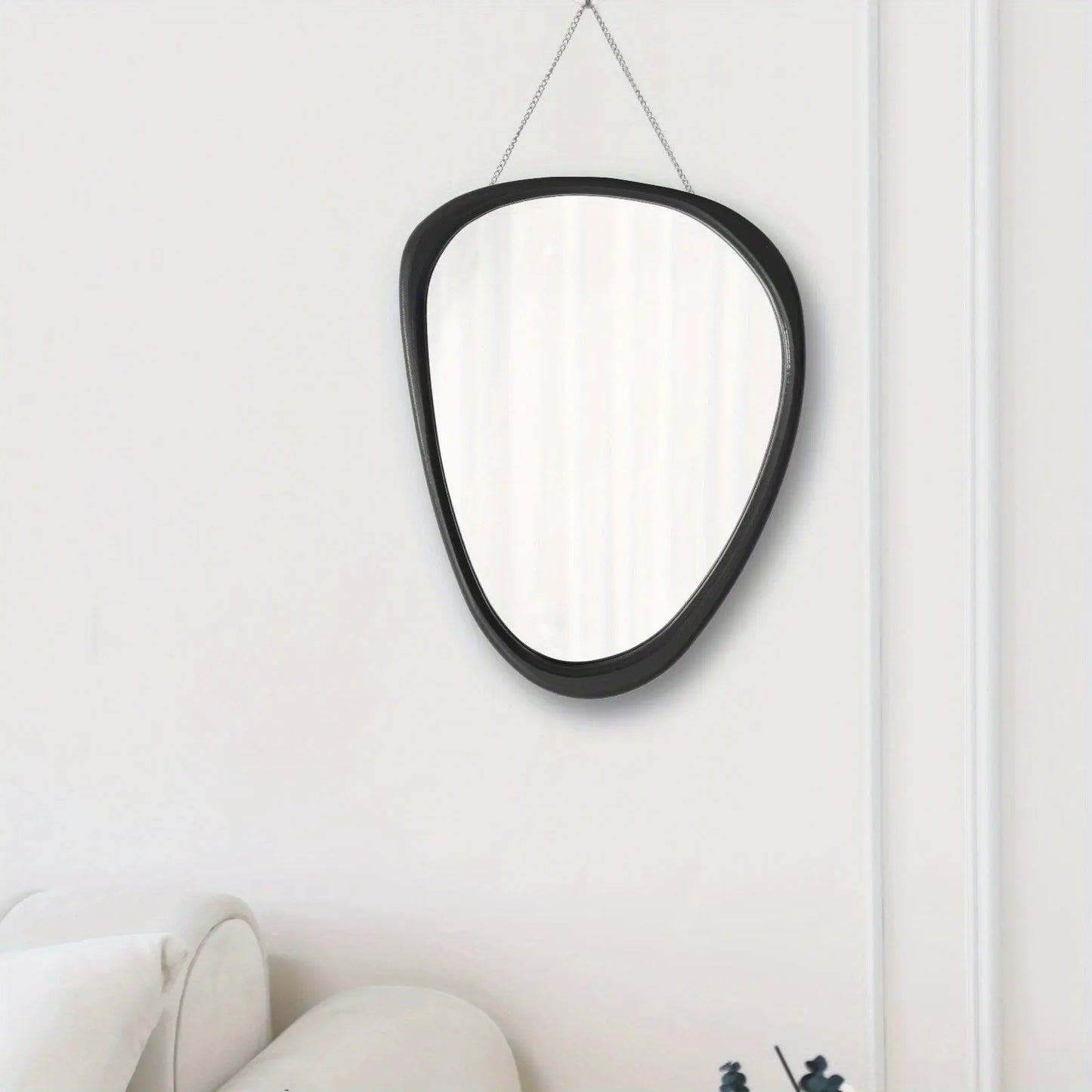 Miroir Mural Organique | Simple Noir - Miroir émoi - Miroir Mural Organique