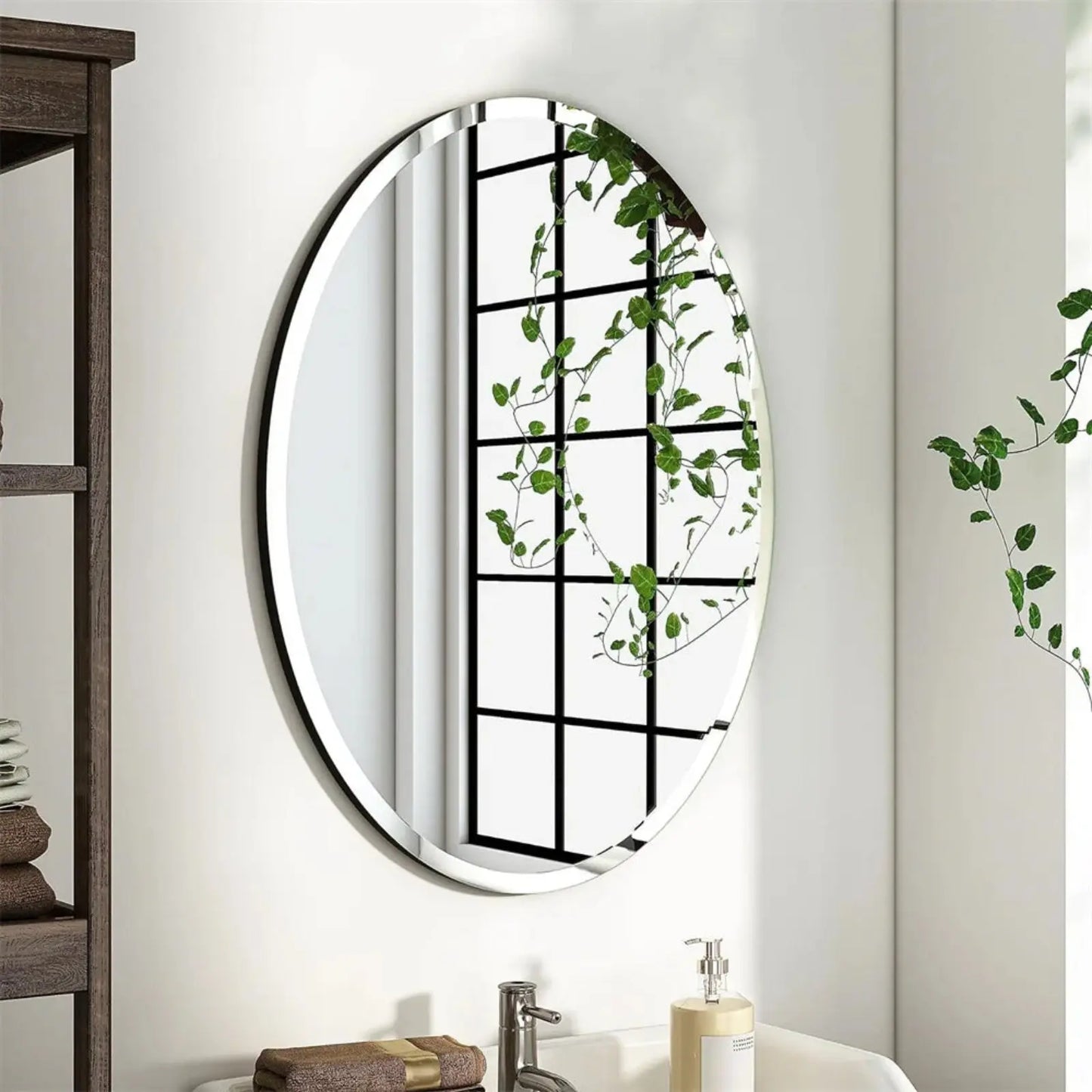 Miroir Mural Ovale | Minimaliste - Miroir émoi - Miroir Mural