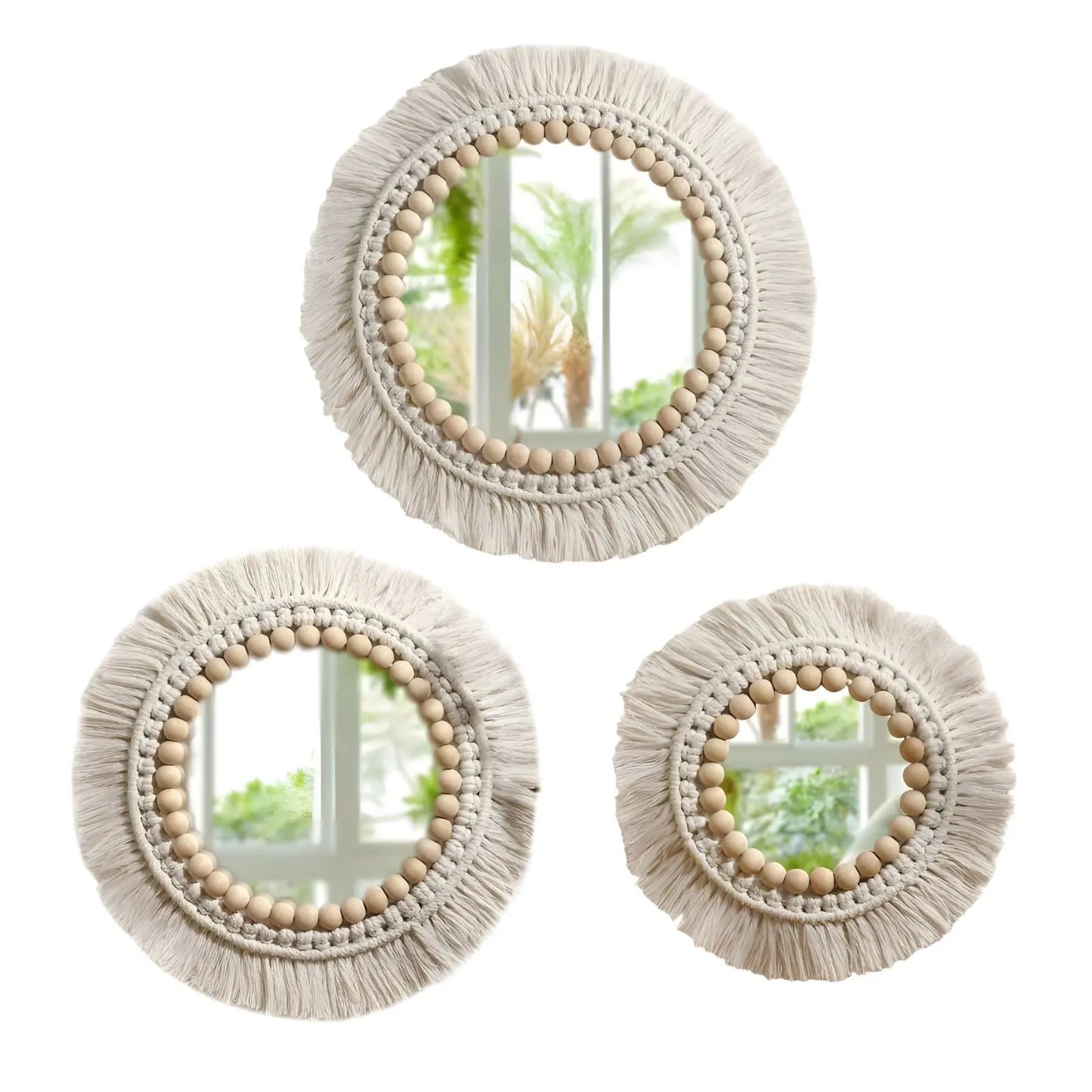 Miroir Mural Rond | Bohémien - Miroir émoi - Miroir Mural Bohémien