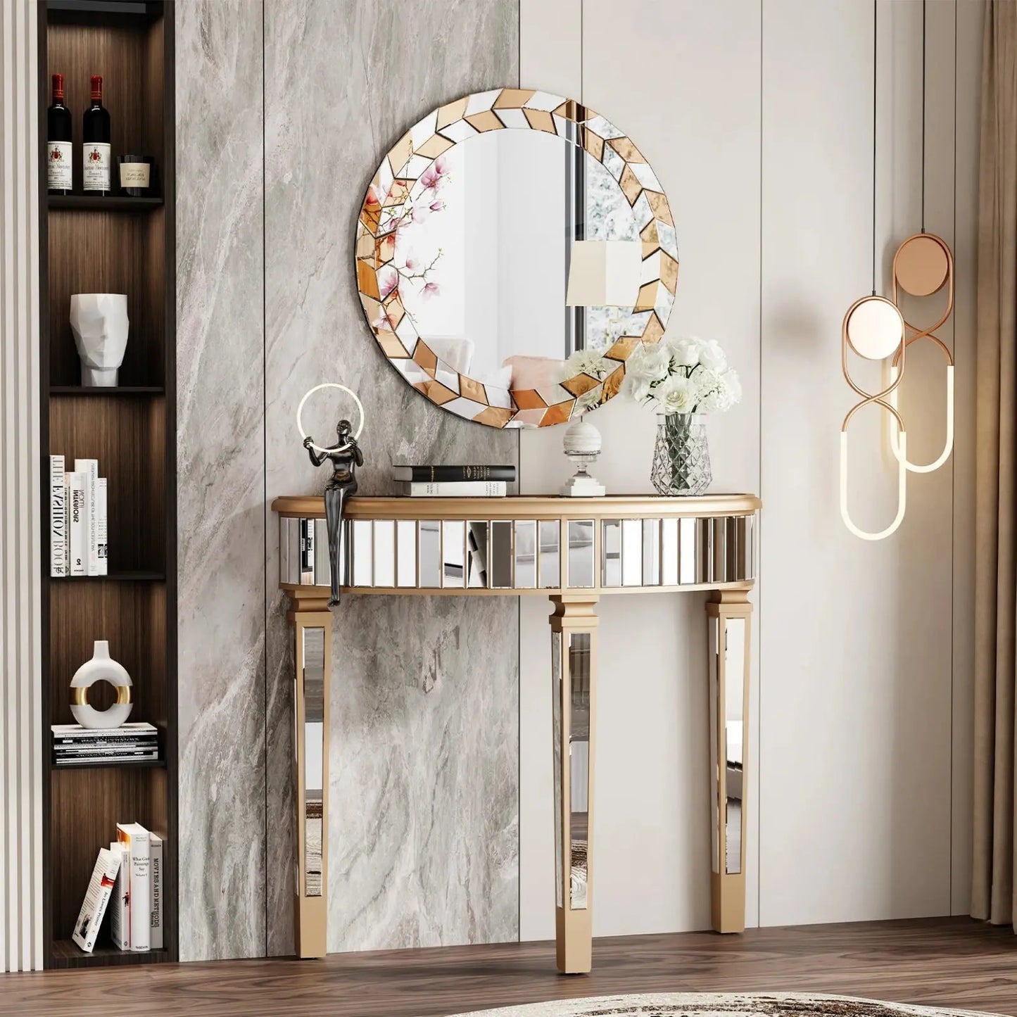 Miroir Mural Rond | Flèche - Miroir émoi - Miroir Mural Rond