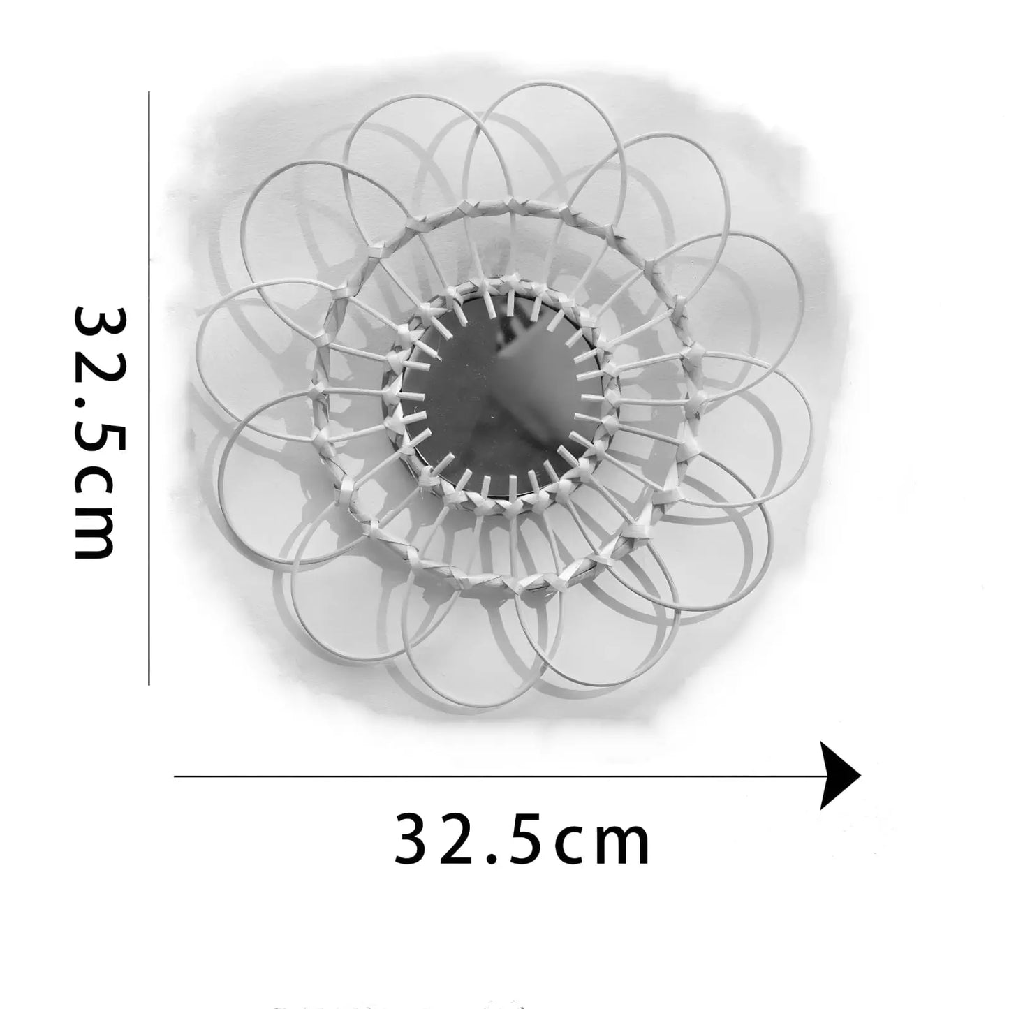 Miroir Mural Rond | Rotin Bohème - Miroir émoi - Miroir Mural Décoratif