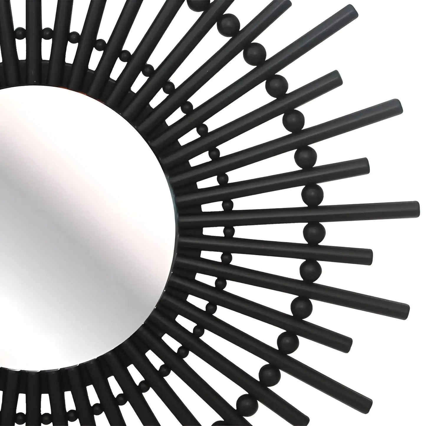 Miroir Mural Rond | Soleil Noir - Miroir émoi - Miroir Mural Décoratif