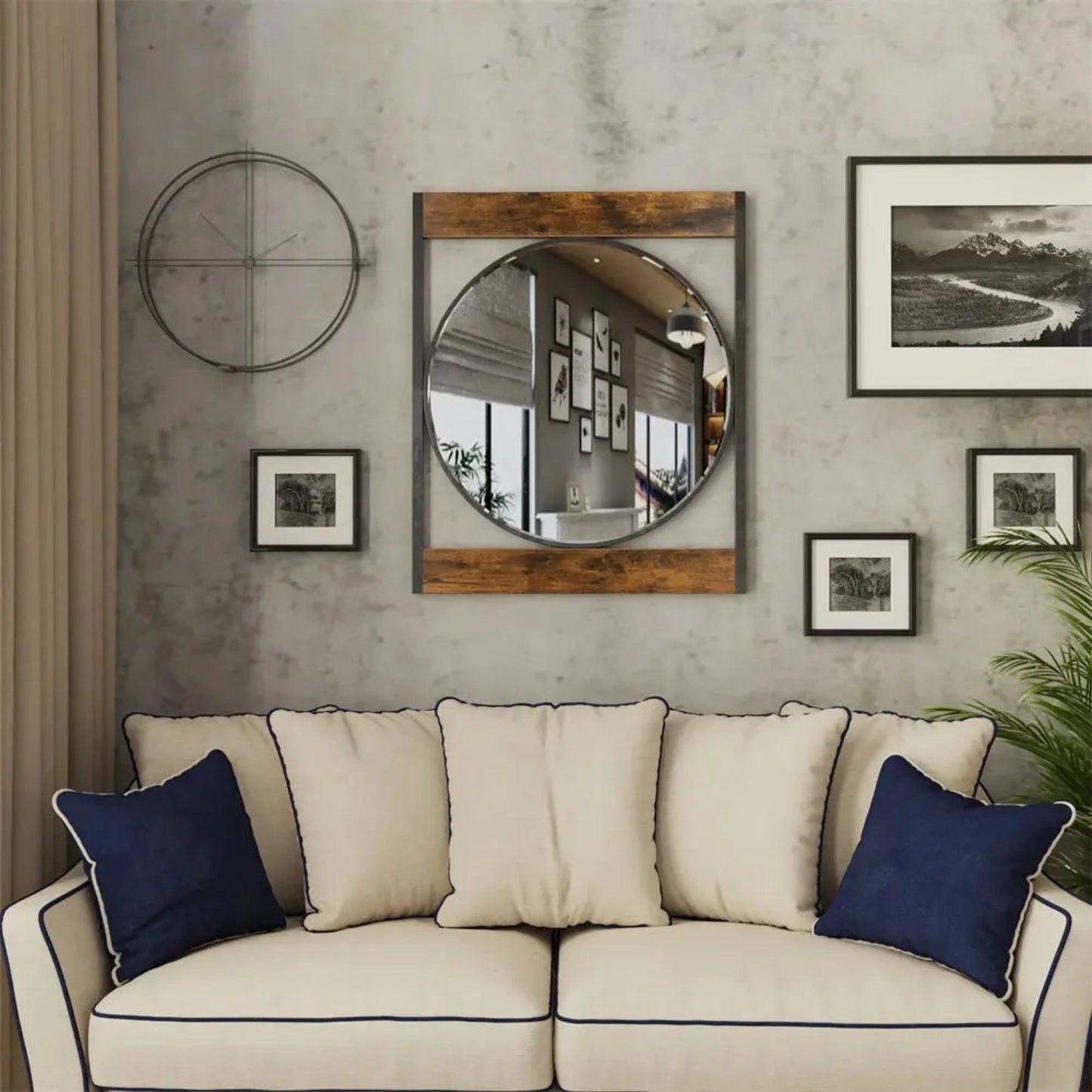Miroir Mural | Cercle Encadré Miroir émoi