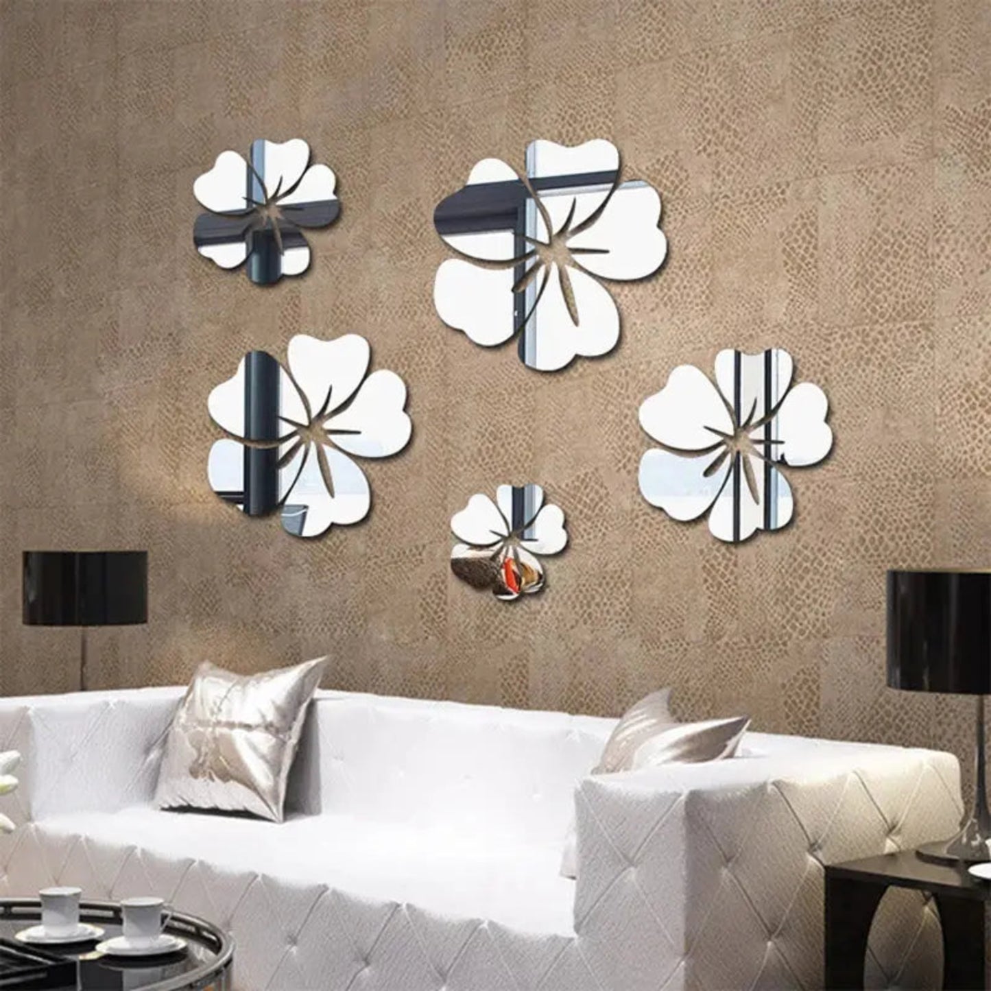 Miroir Mural | Lot 5 Fleurs Miroir émoi