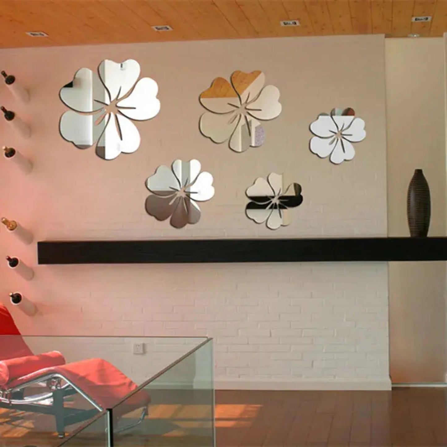 Miroir Mural | Lot 5 Fleurs Miroir émoi