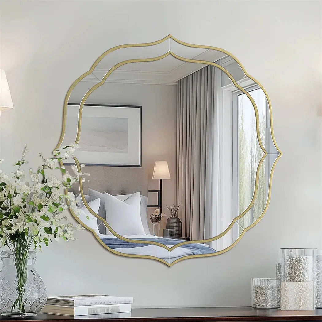 Miroir Mural | Reflet d'Orient Doré Miroir émoi