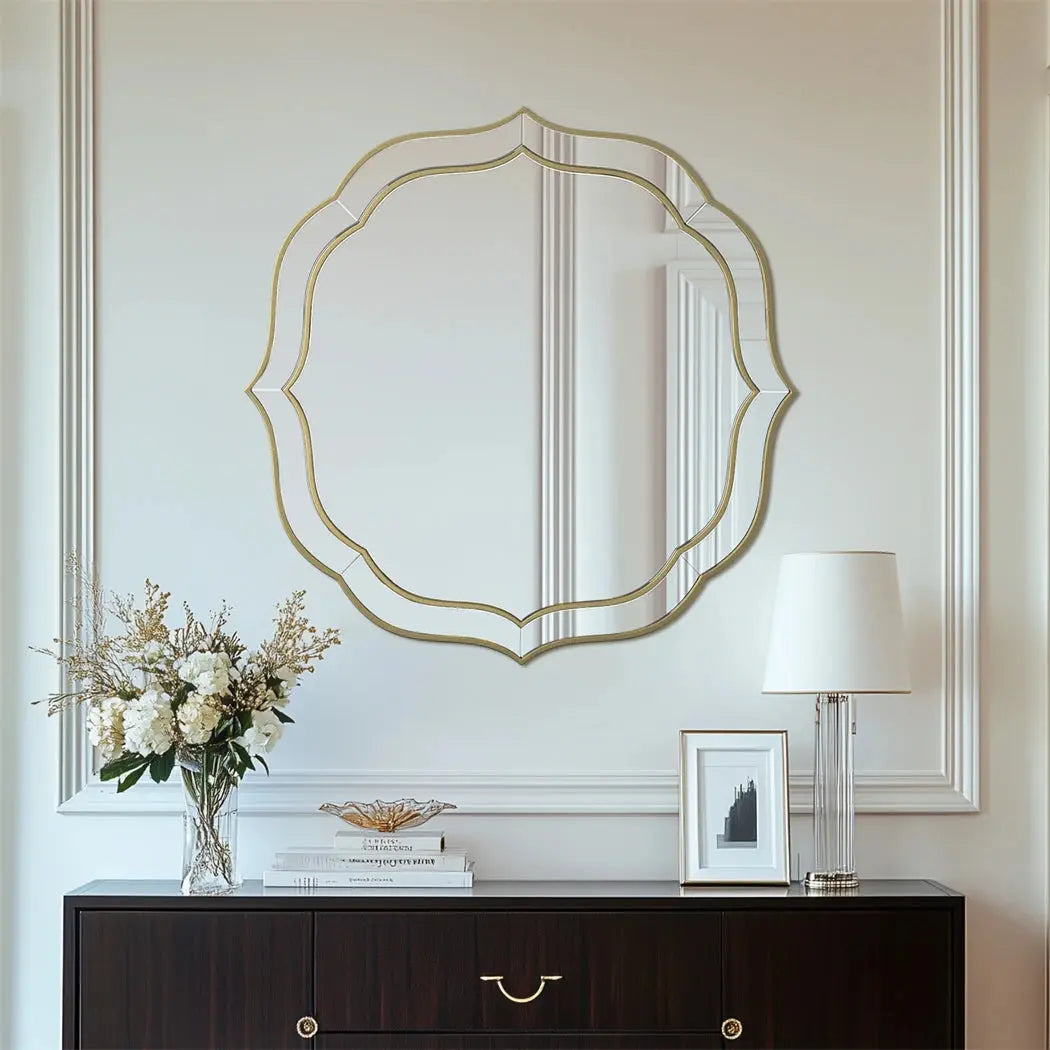 Miroir Mural | Reflet d'Orient Doré Miroir émoi
