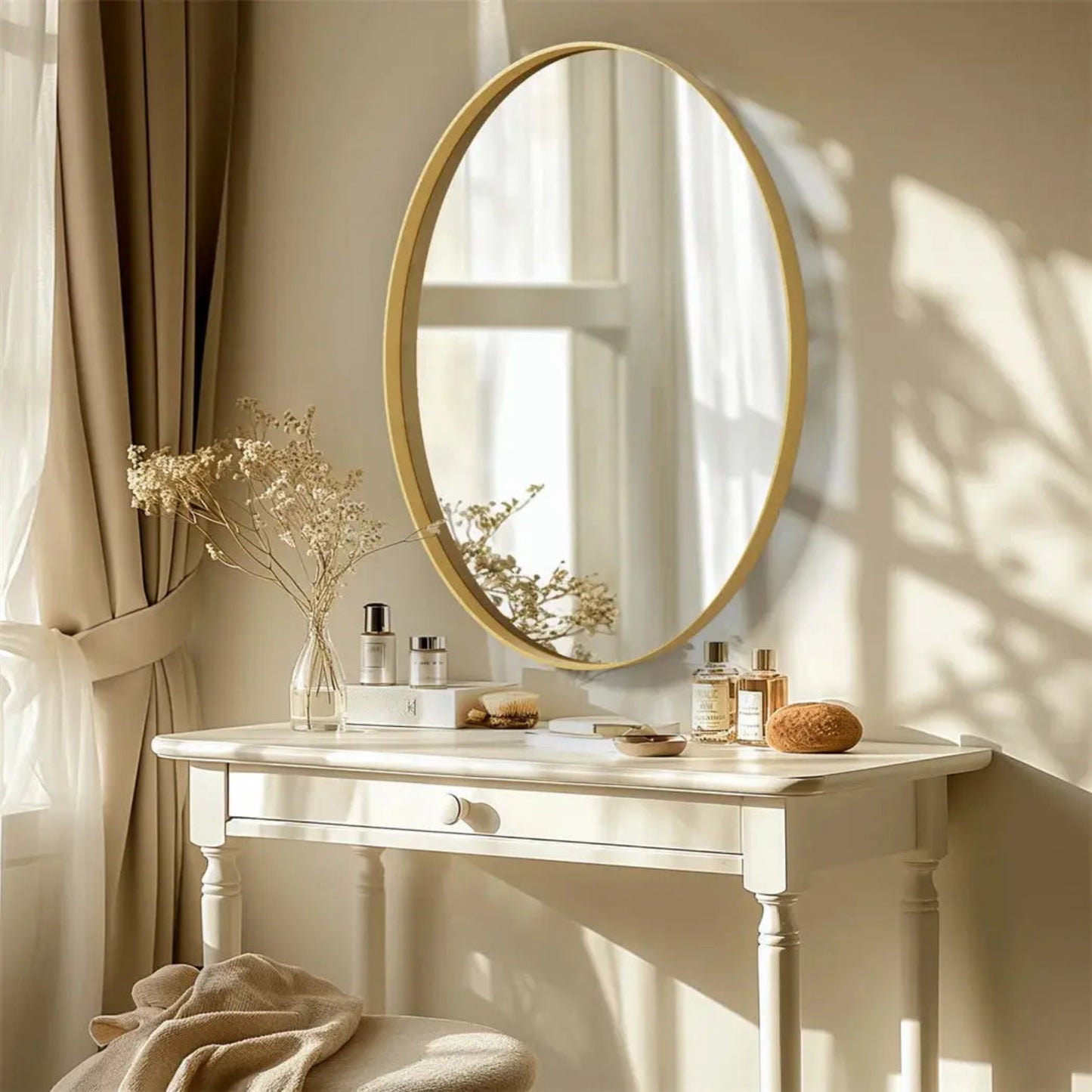 Miroir Ovale | Elégance Dorée Miroir émoi