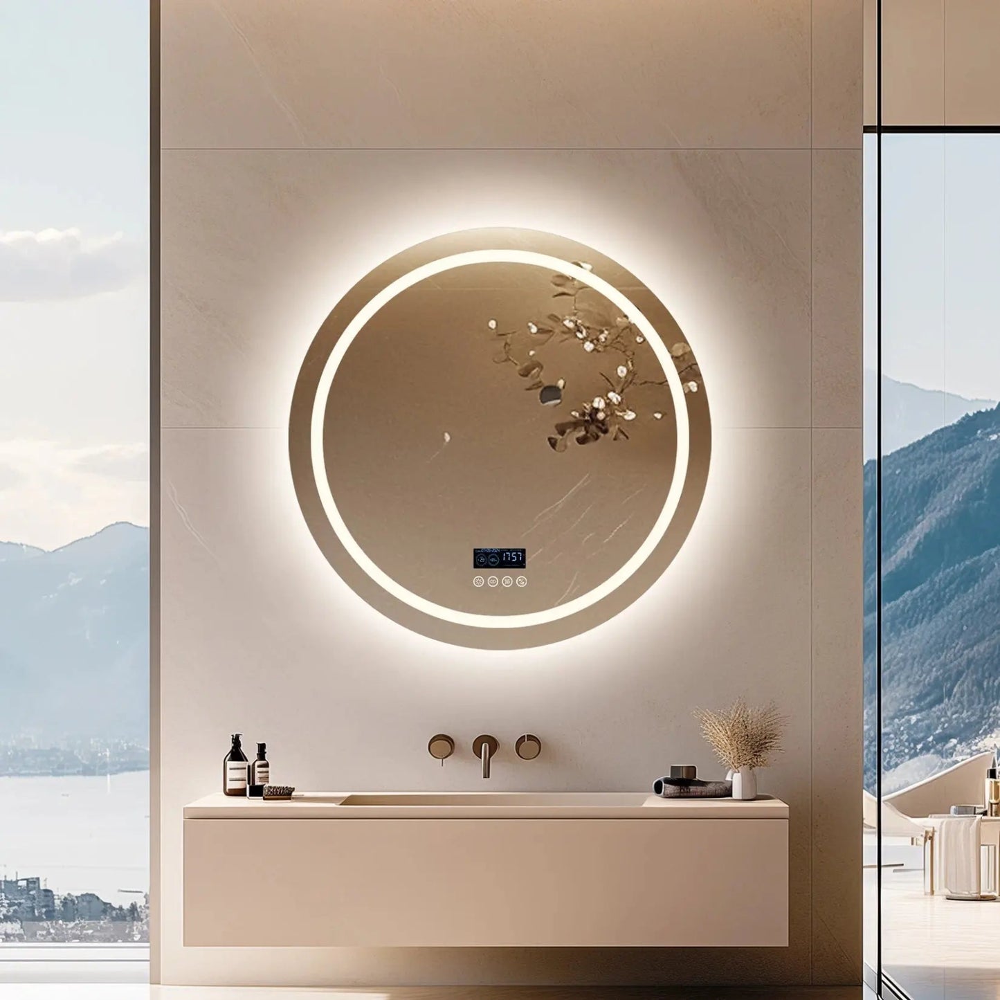 Miroir Salle de Bain LED Bluetooth | Rond Miroir émoi