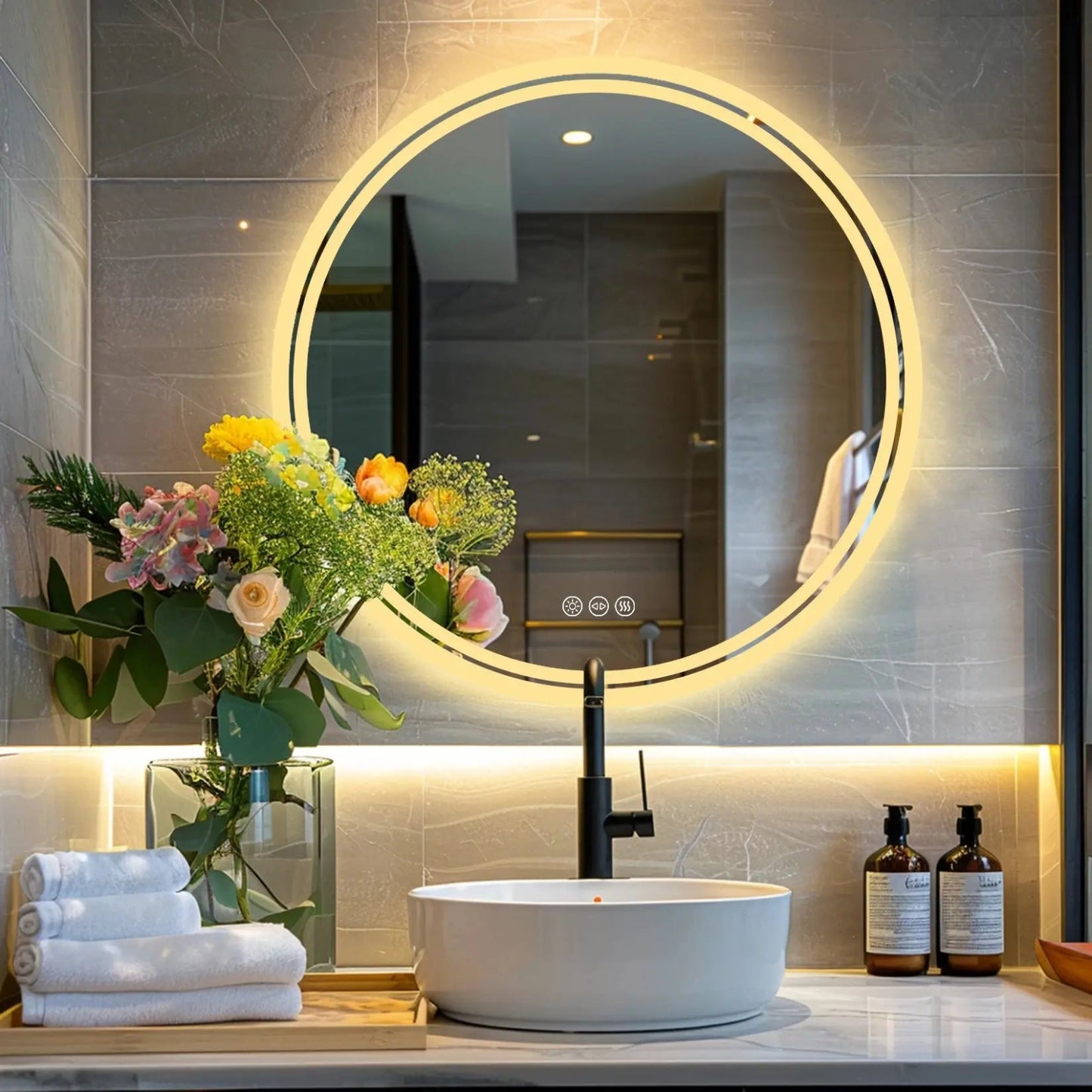 Miroir Salle de Bain LED | Le Rond Classique Miroir émoi