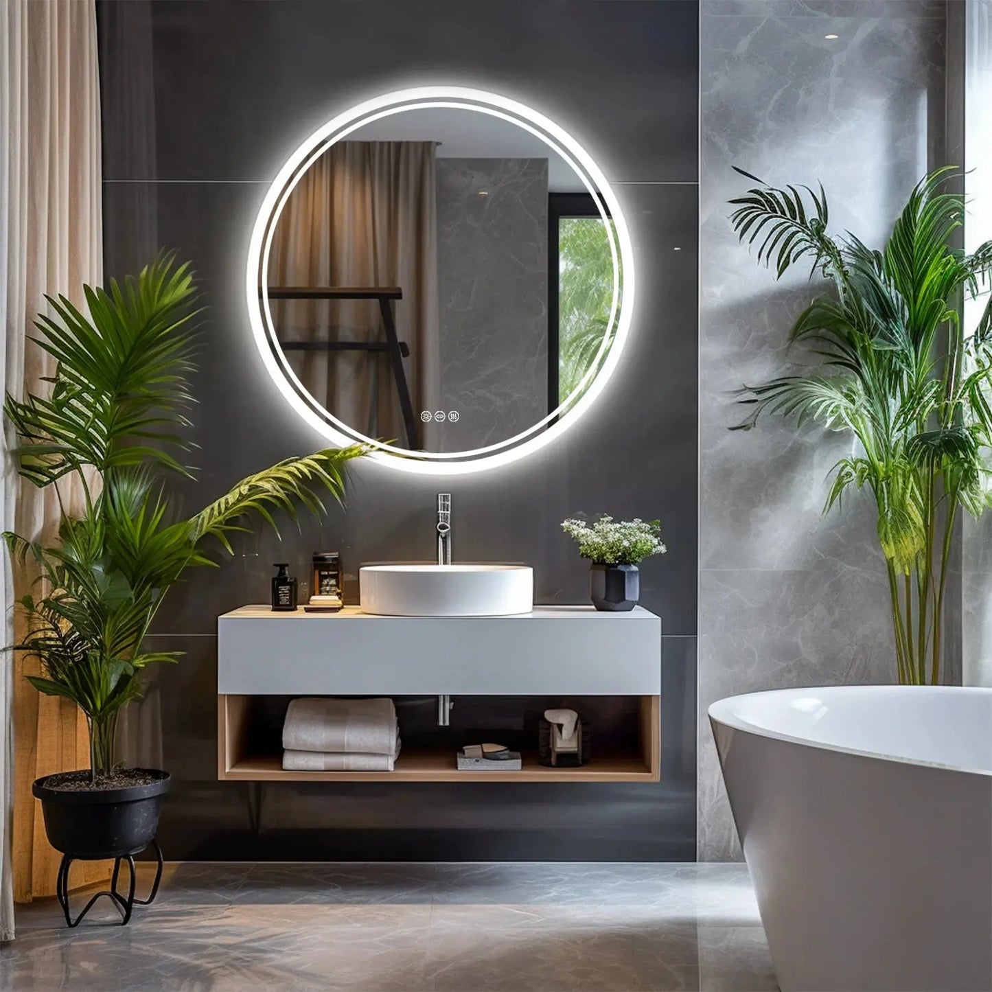 Miroir Salle de Bain LED | Le Rond Classique Miroir émoi