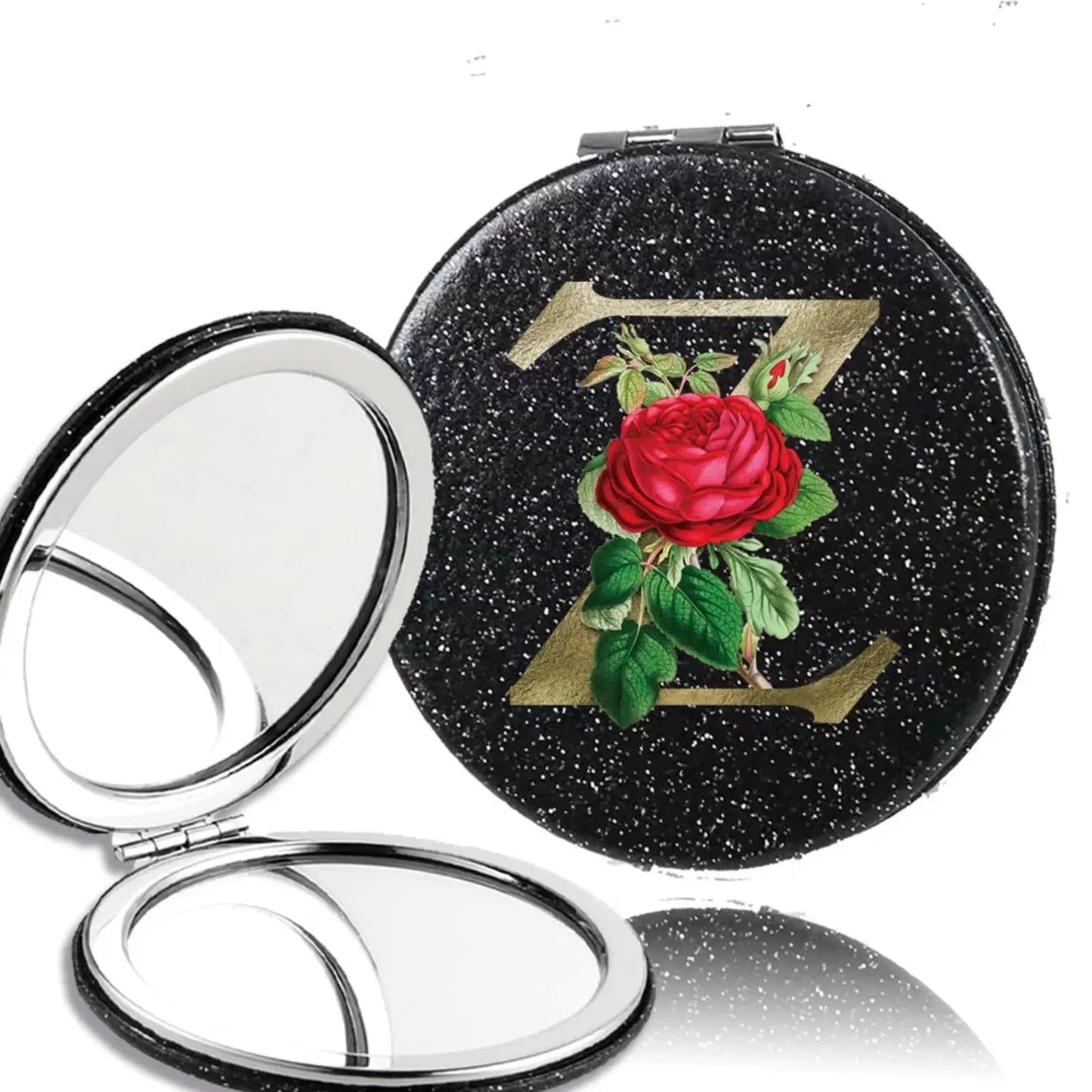 Miroir de Poche Personnalisé | Noir - Miroir émoi - Miroir de Poche Personnalisé