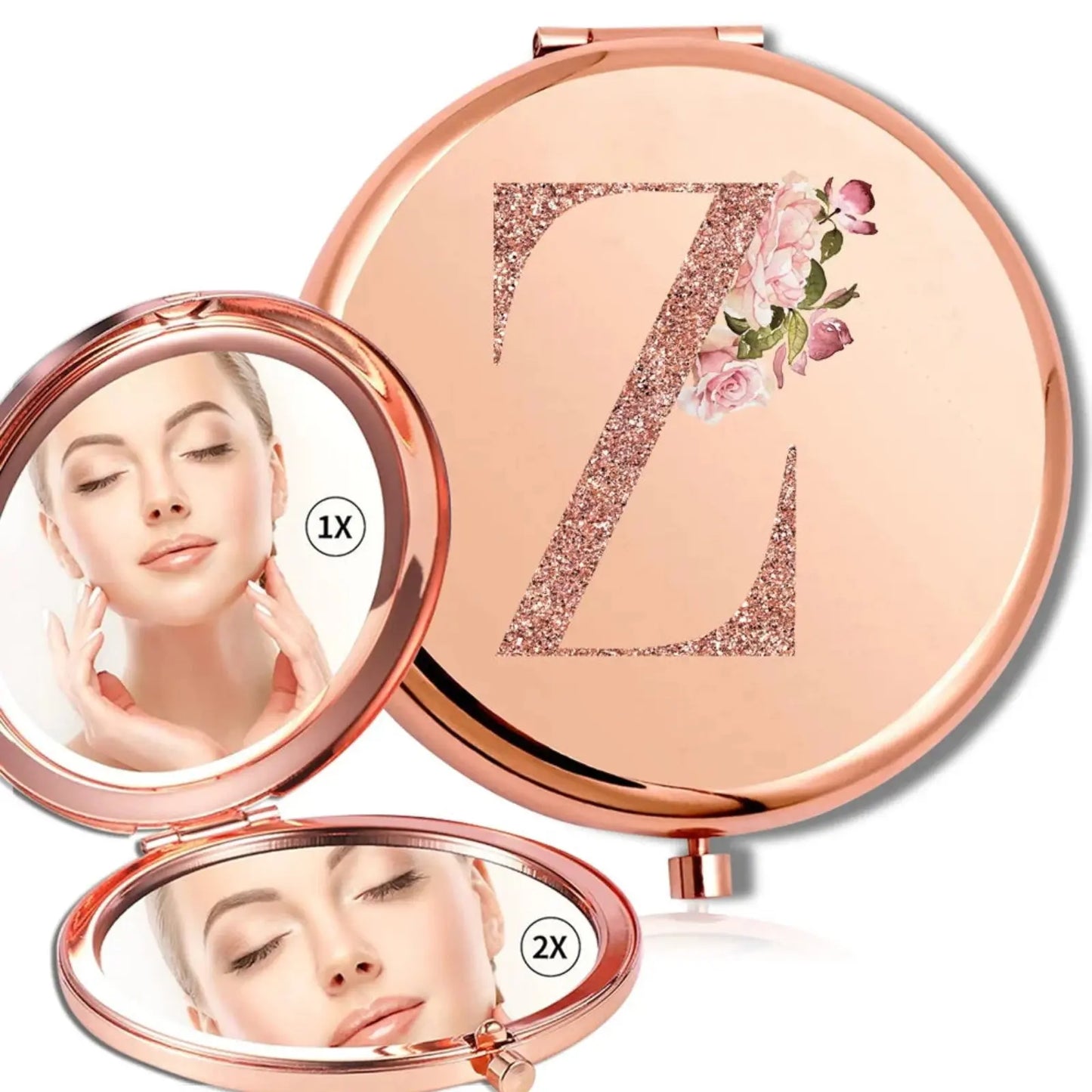 Miroir de Poche Personnalisé| Or Rose - Miroir émoi - Miroir de Poche Personnalisé