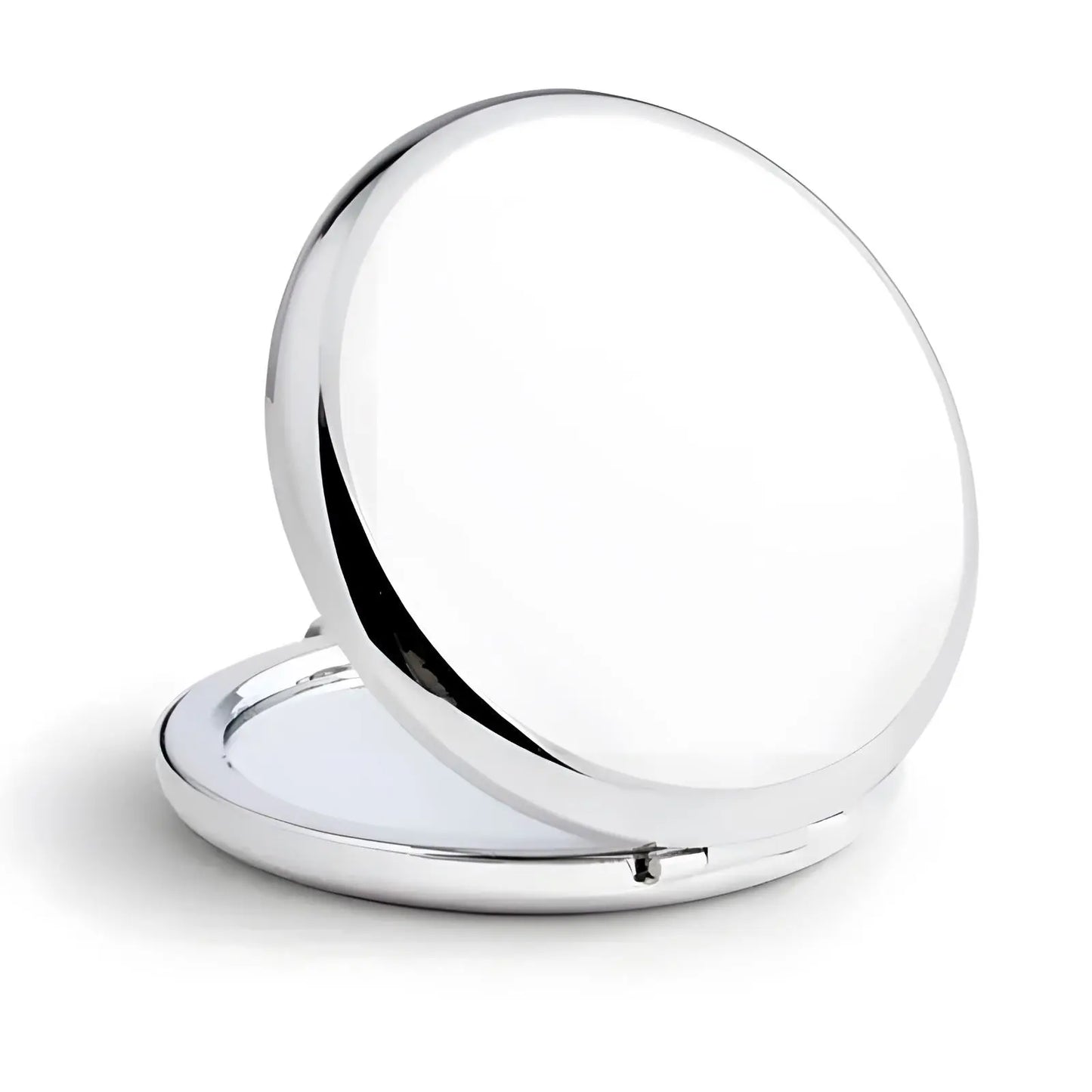Miroir de Poche | Rond Uni - Miroir émoi - Miroir de Poche Rond Argent