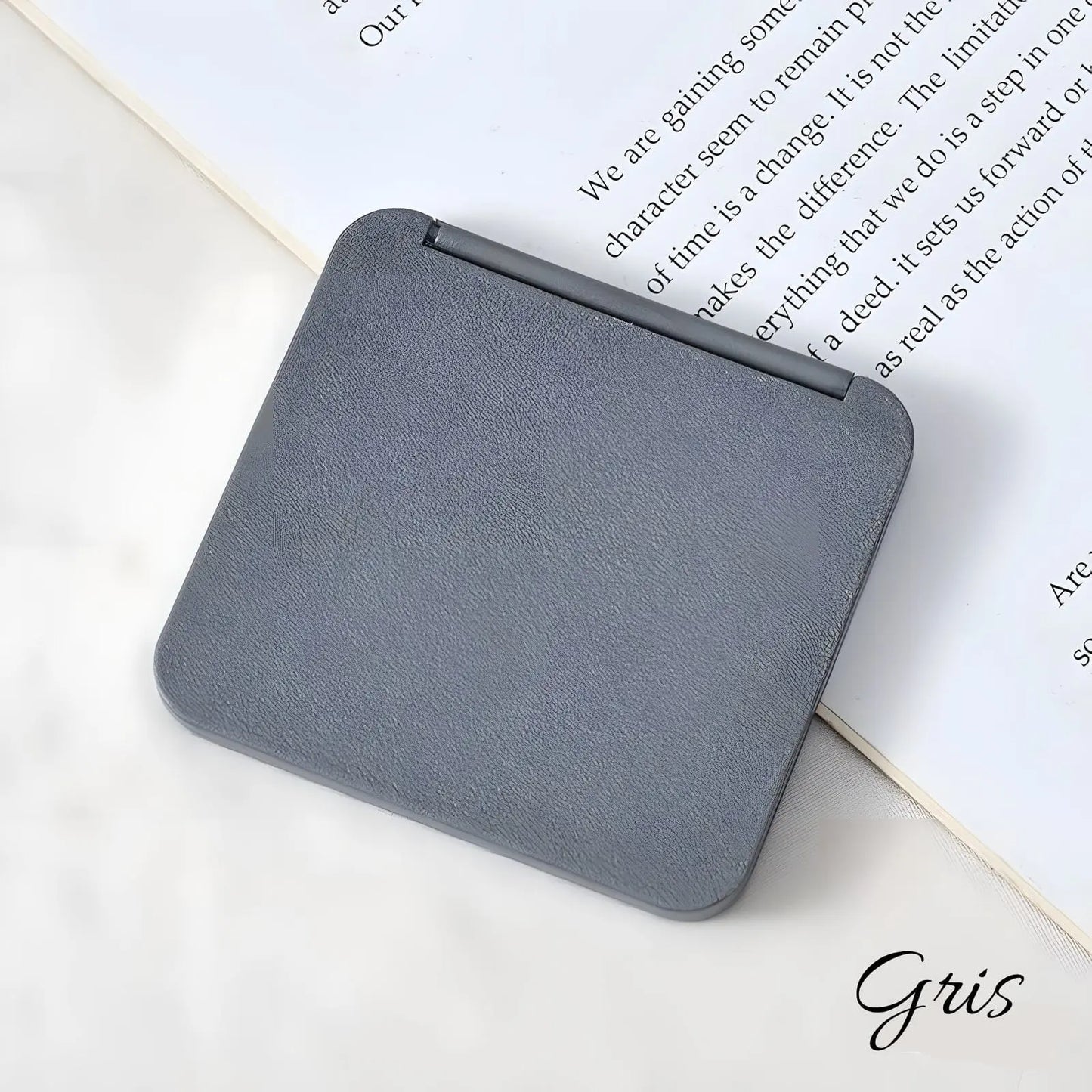 Miroir de Poche | Simplicité - Miroir émoi - Miroir de Poche Gris
