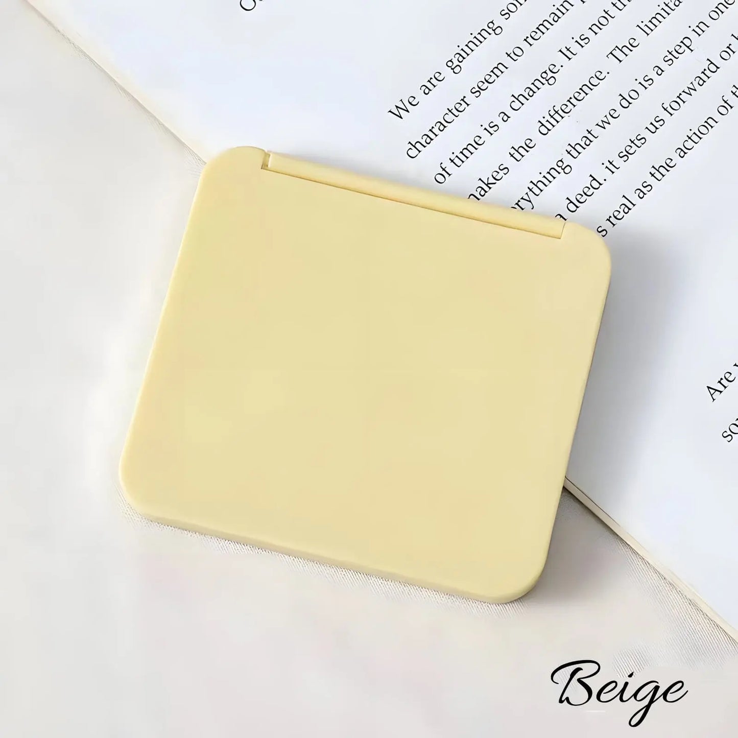 Miroir de Poche | Simplicité - Miroir émoi - Miroir de Poche Beige