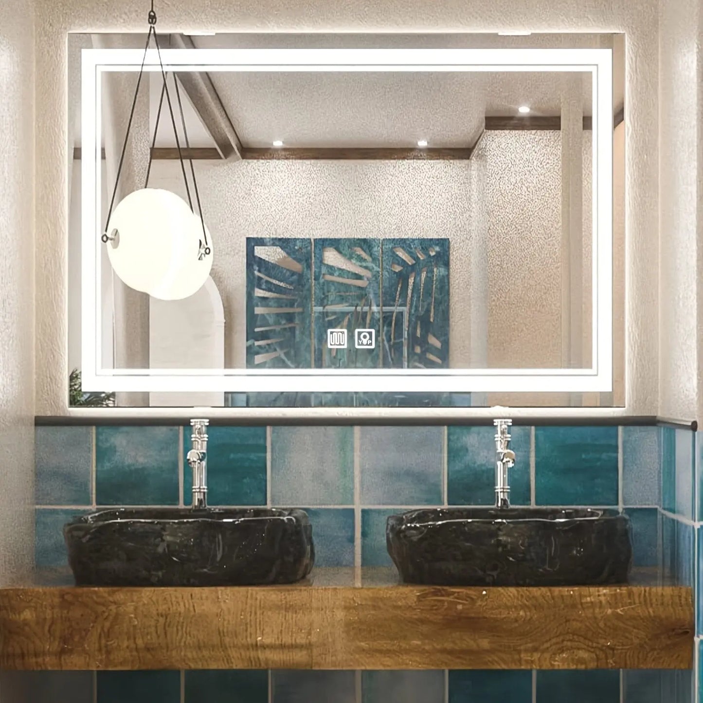 Miroir de Salle de Bain LED | Classique - Miroir émoi - Miroir de Salle de Bain LED