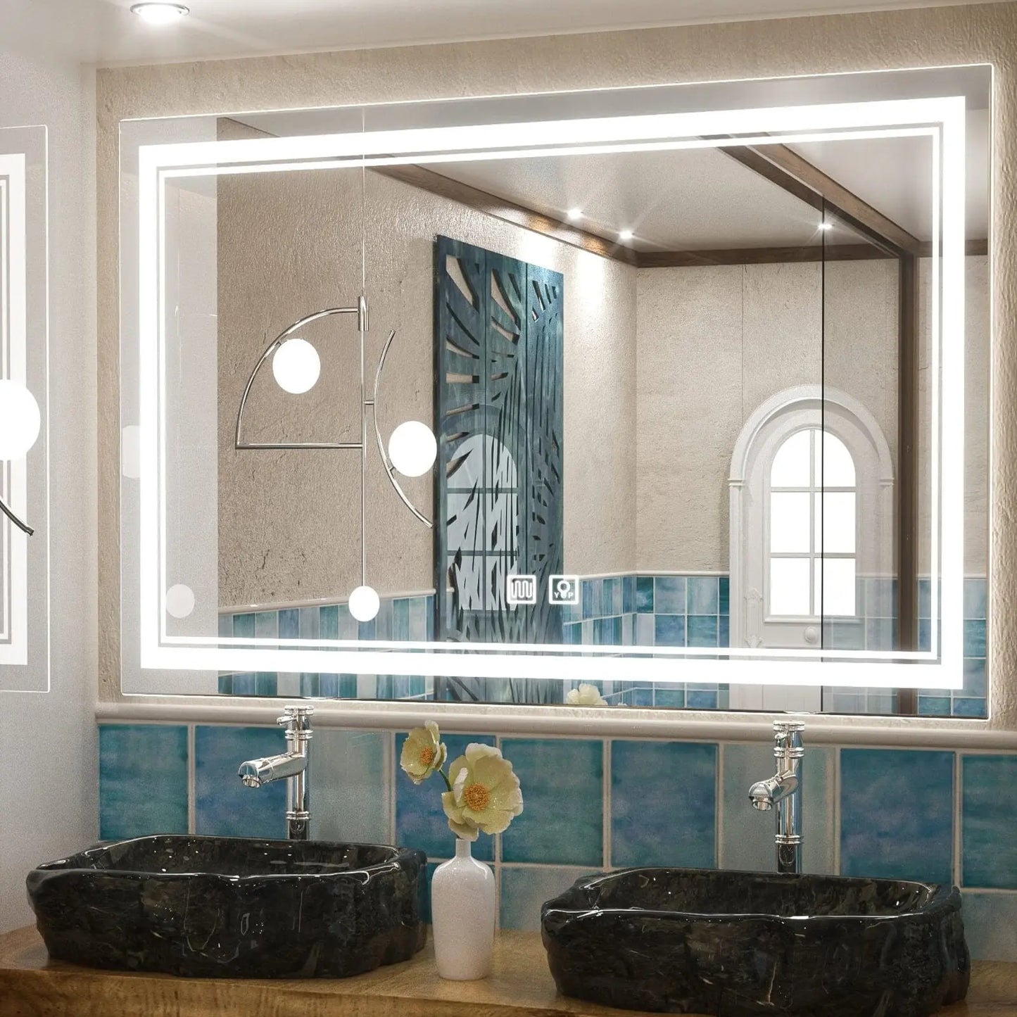 Miroir de Salle de Bain LED | Classique - Miroir émoi - Miroir de Salle de Bain LED