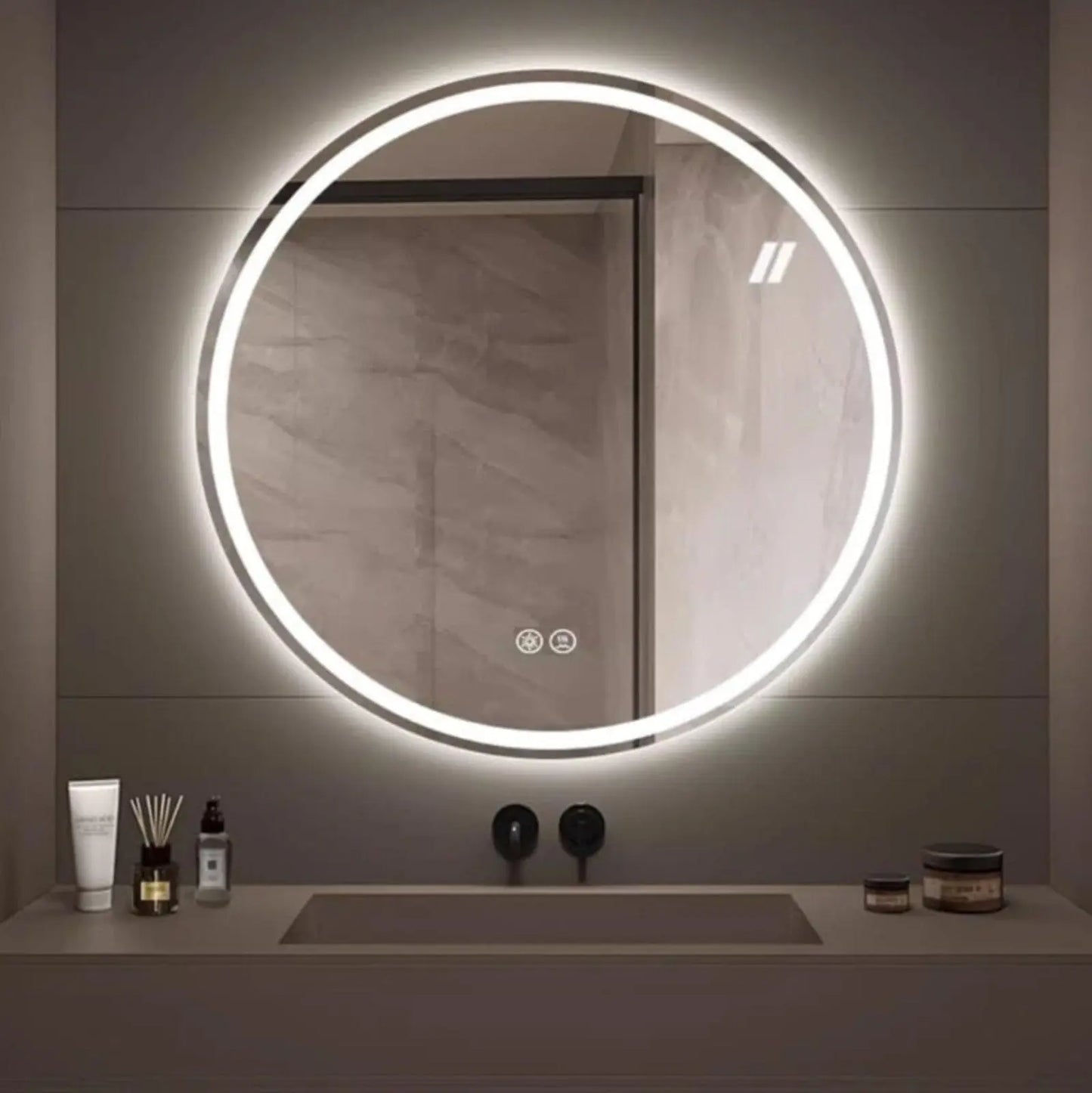 Miroir de Salle de Bain LED | Le Rond - Miroir émoi - Miroir de Salle de Bain LED