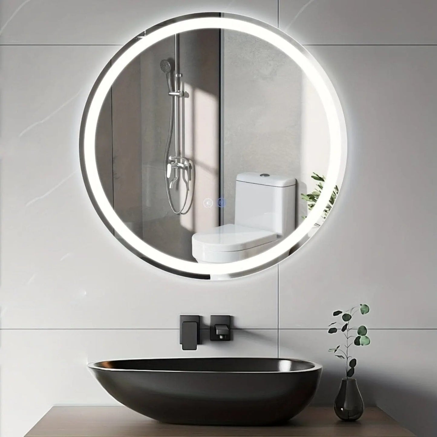 Miroir de Salle de Bain LED | Le Rond - Miroir émoi - Miroir de Salle de Bain LED