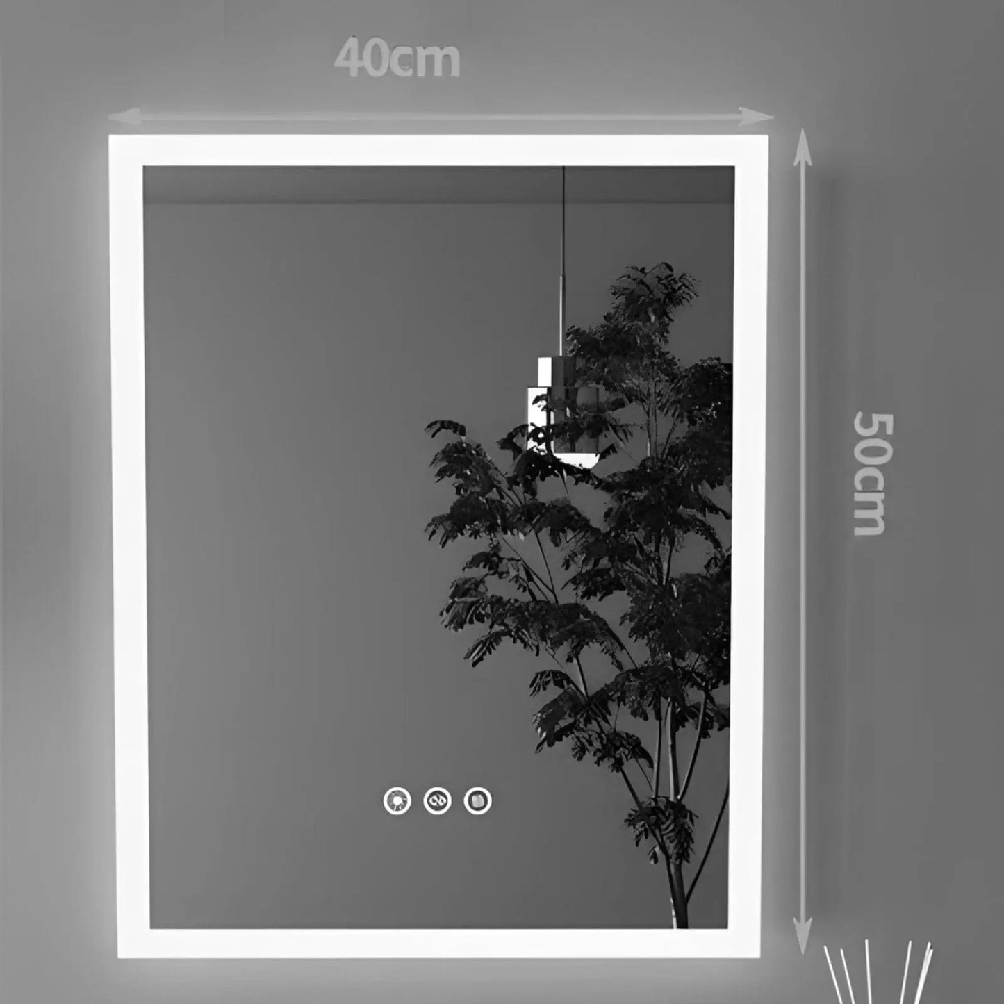 Miroir de Salle de Bain LED | Rectangulaire - Miroir émoi - Miroir de Salle de Bain LED