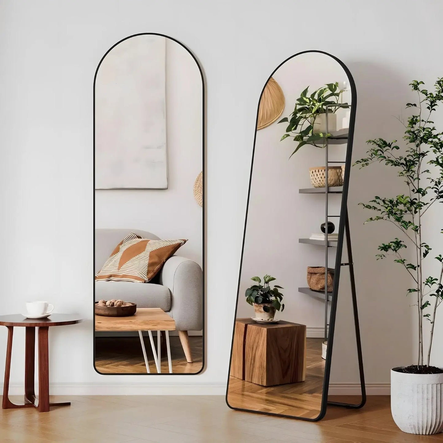Miroir sur Pied / Mural Arche | Noir - Miroir émoi - Miroir sur Pied et Mural
