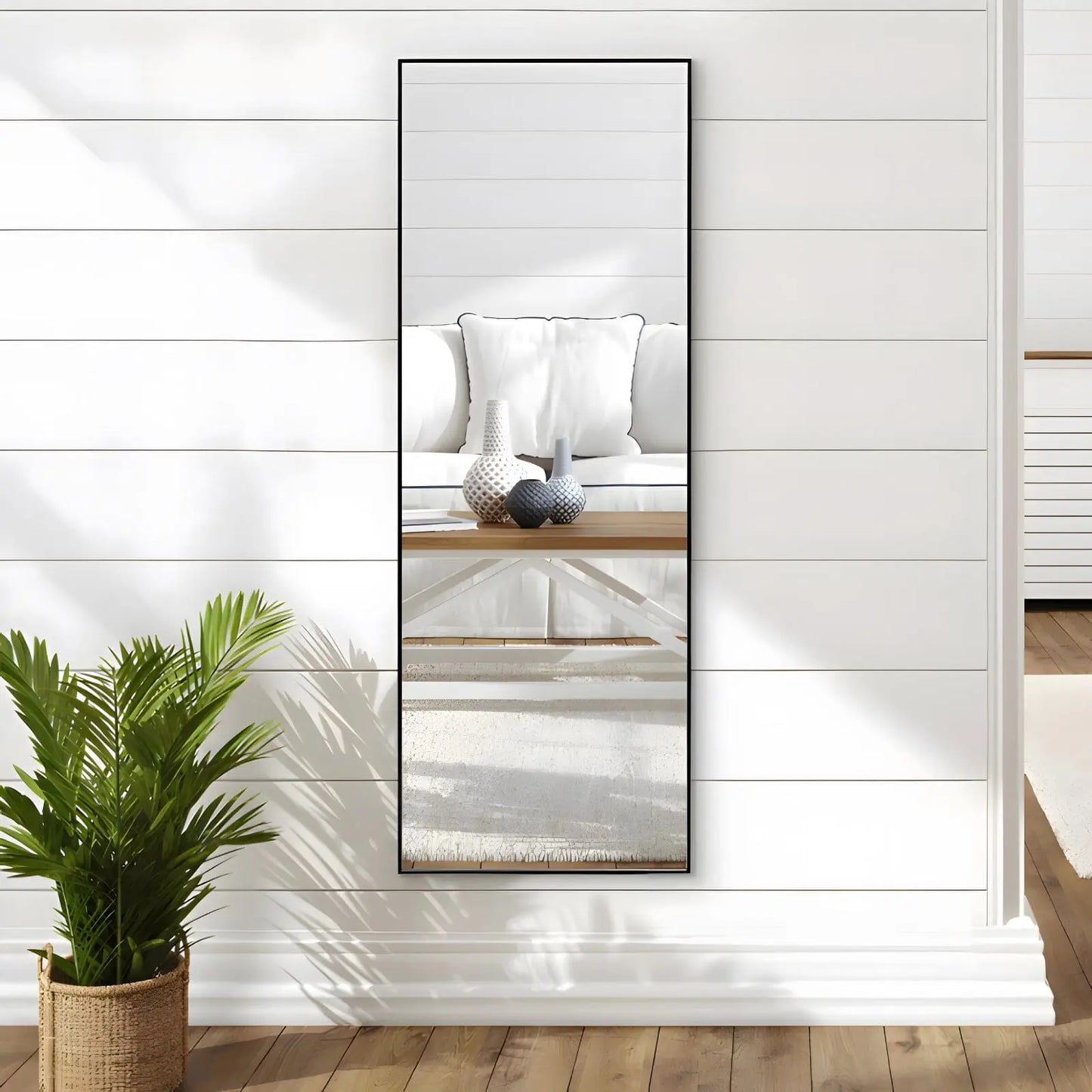 Miroir sur Pied / Mural Rectangulaire | Noir - Miroir émoi - Miroir sur Pied et Mural