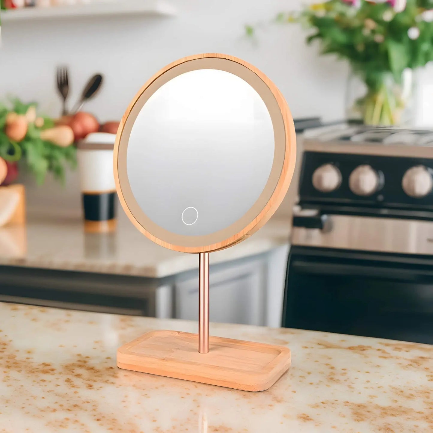 Miroir sur Pied | Bois LED - Miroir émoi - Miroir sur Pied LED