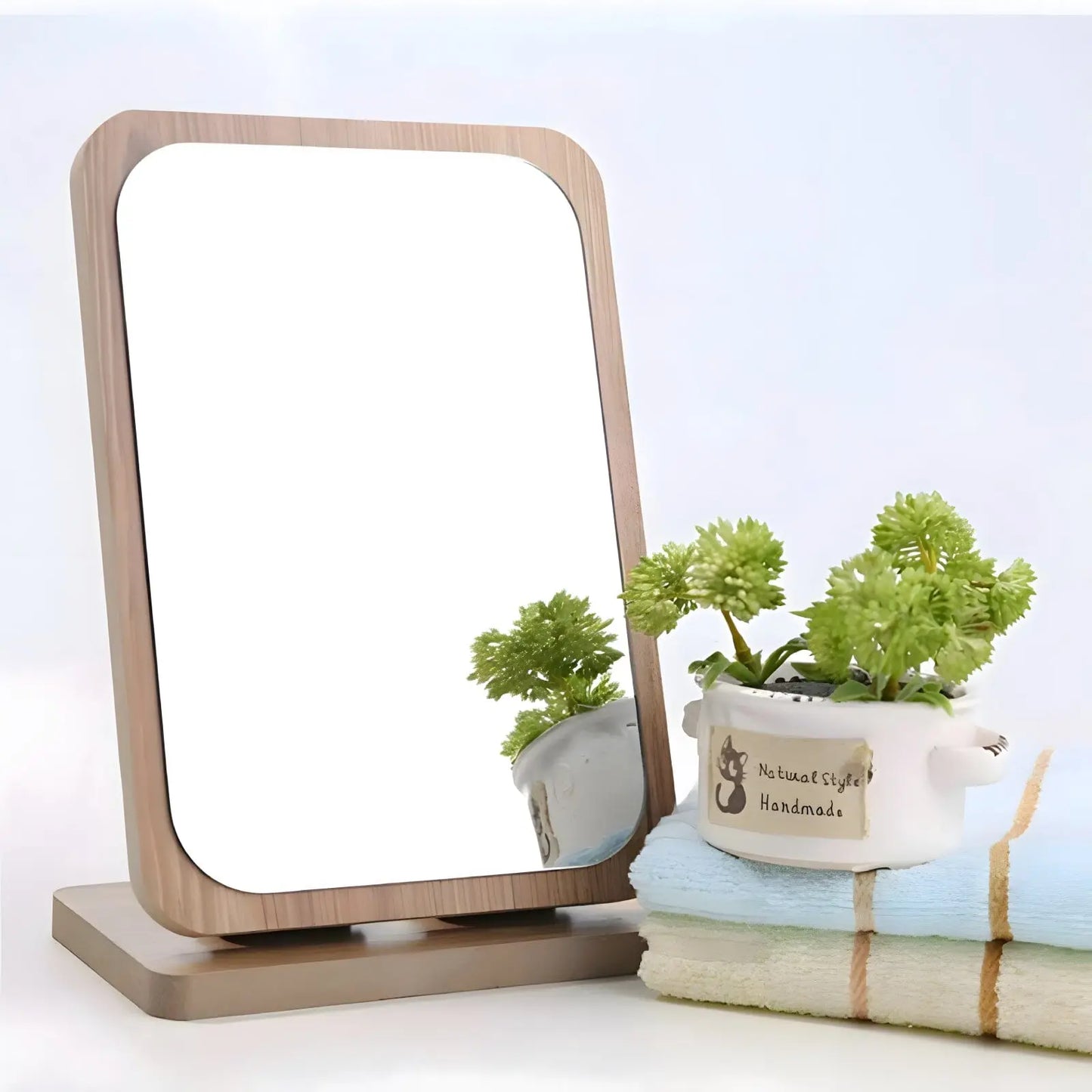 Miroir sur Pied | Bois Rectangulaire - Miroir émoi - Miroir sur Pied Bois
