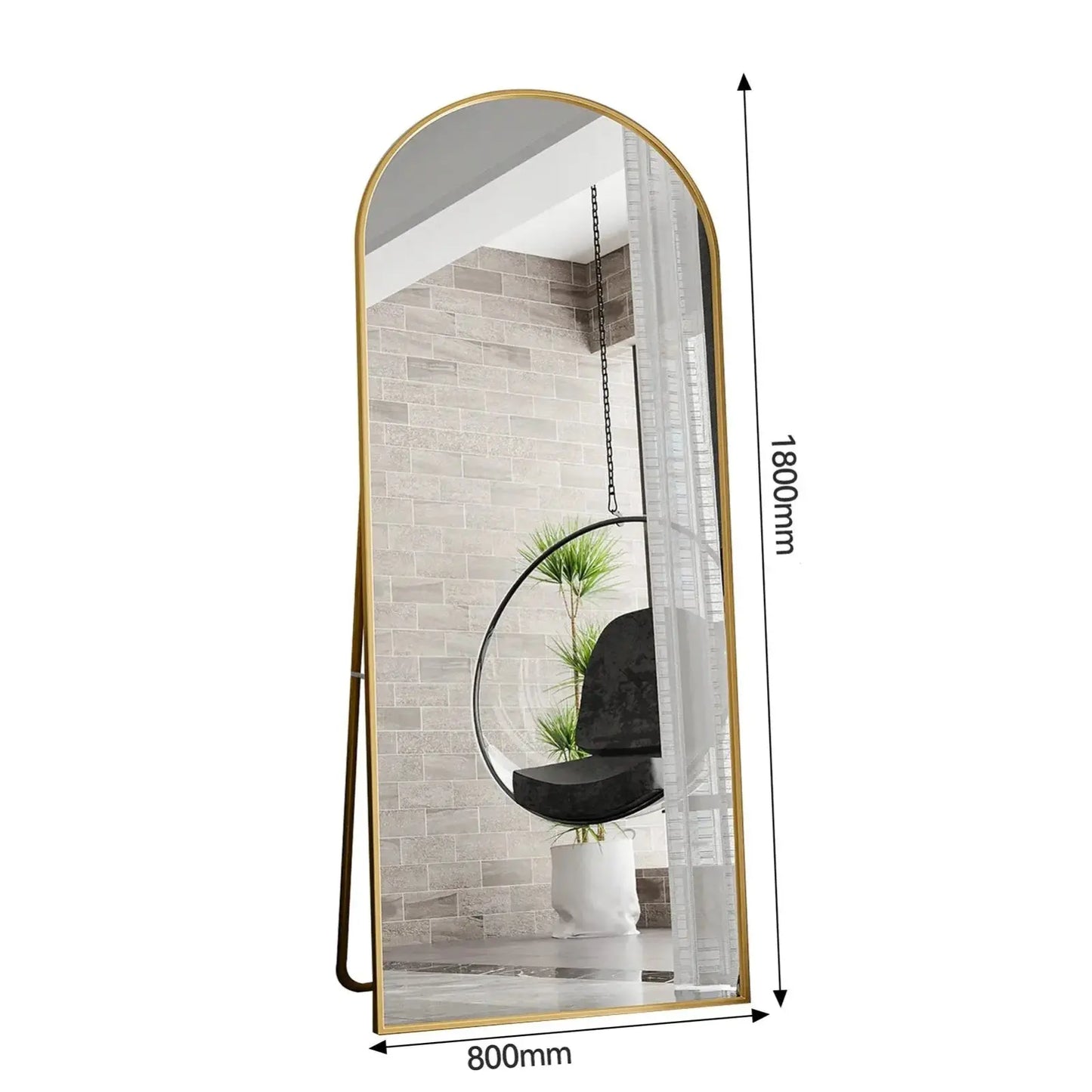 Miroir sur Pied | Grande Arche Dorée Miroir émoi