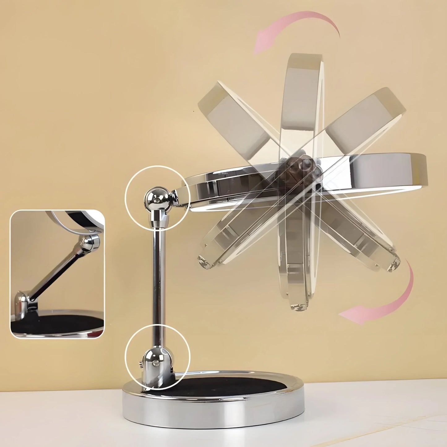 Miroir sur Pied | Rond LED x10 Miroir émoi