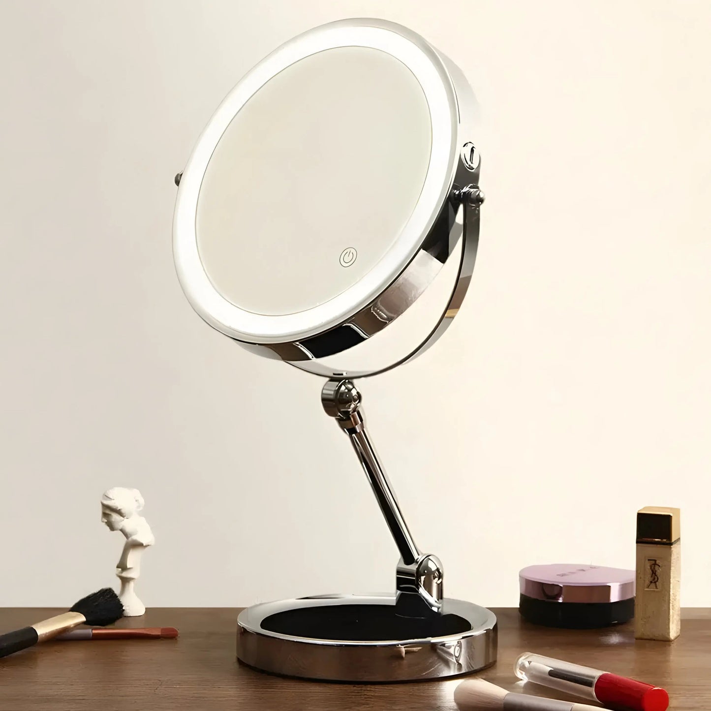 Miroir sur Pied | Rond LED x10 Miroir émoi